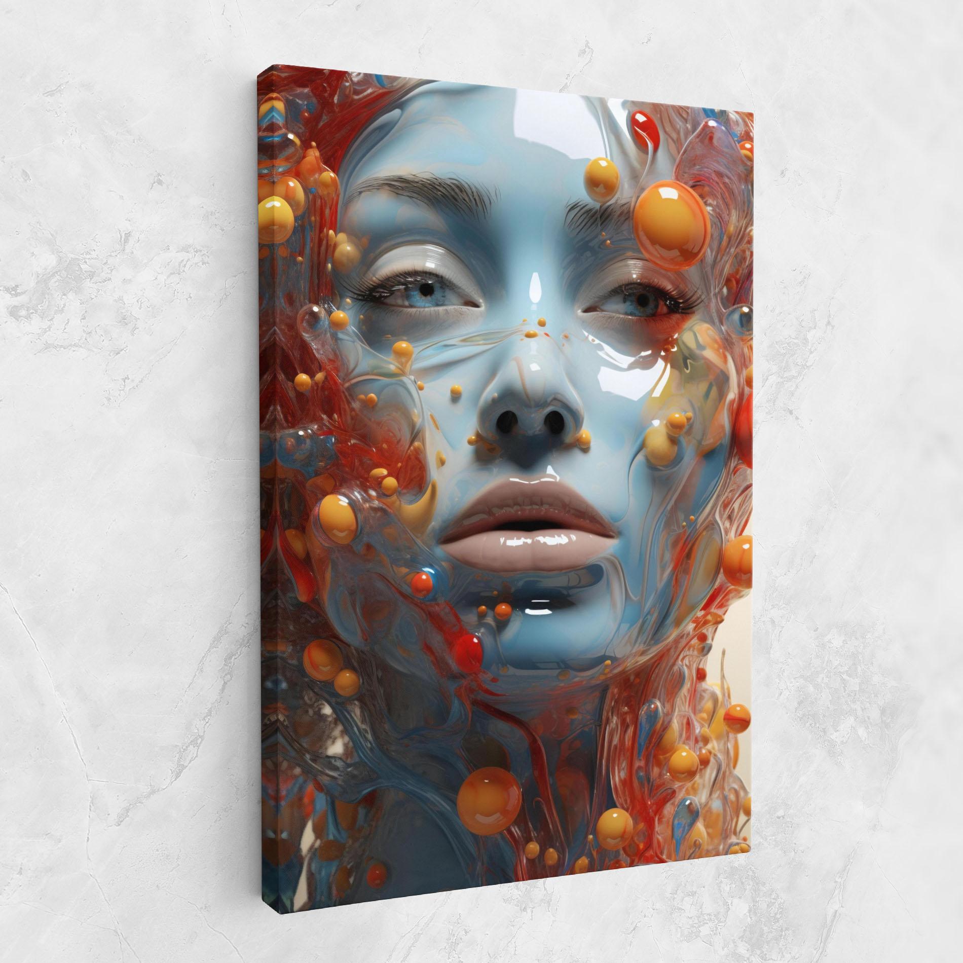 Vászonkép Pretty Blue Face mockup 1