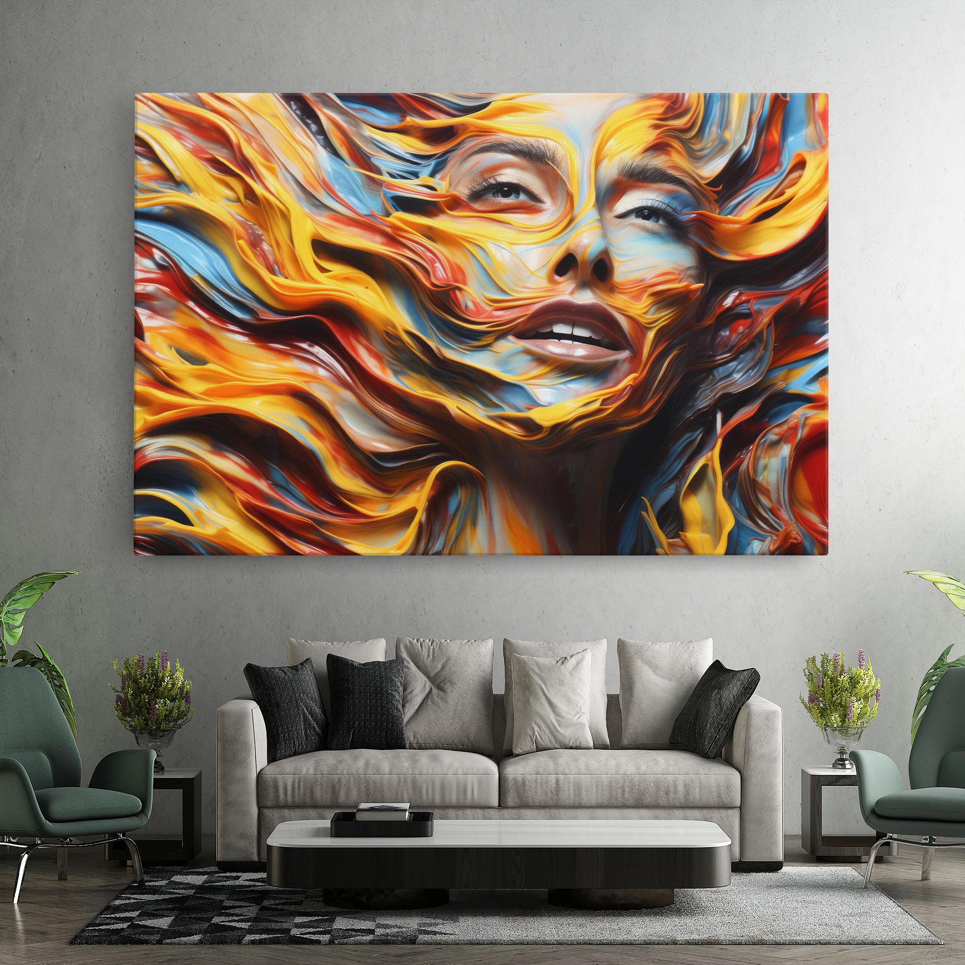 Vászonkép Painted Woman mockup 7