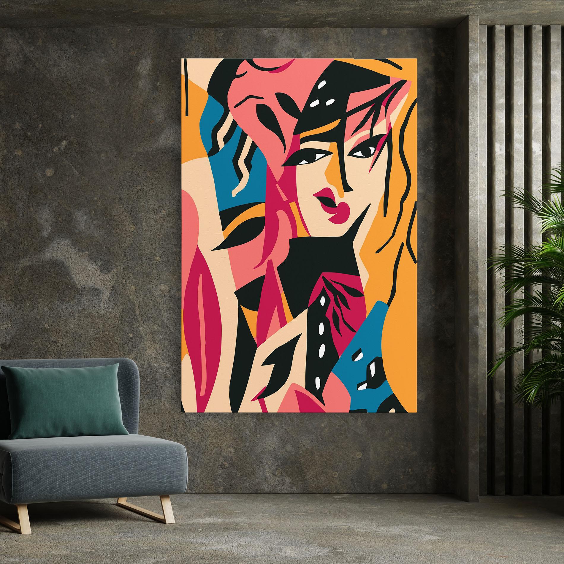 Vászonkép Crowd Face mockup 7