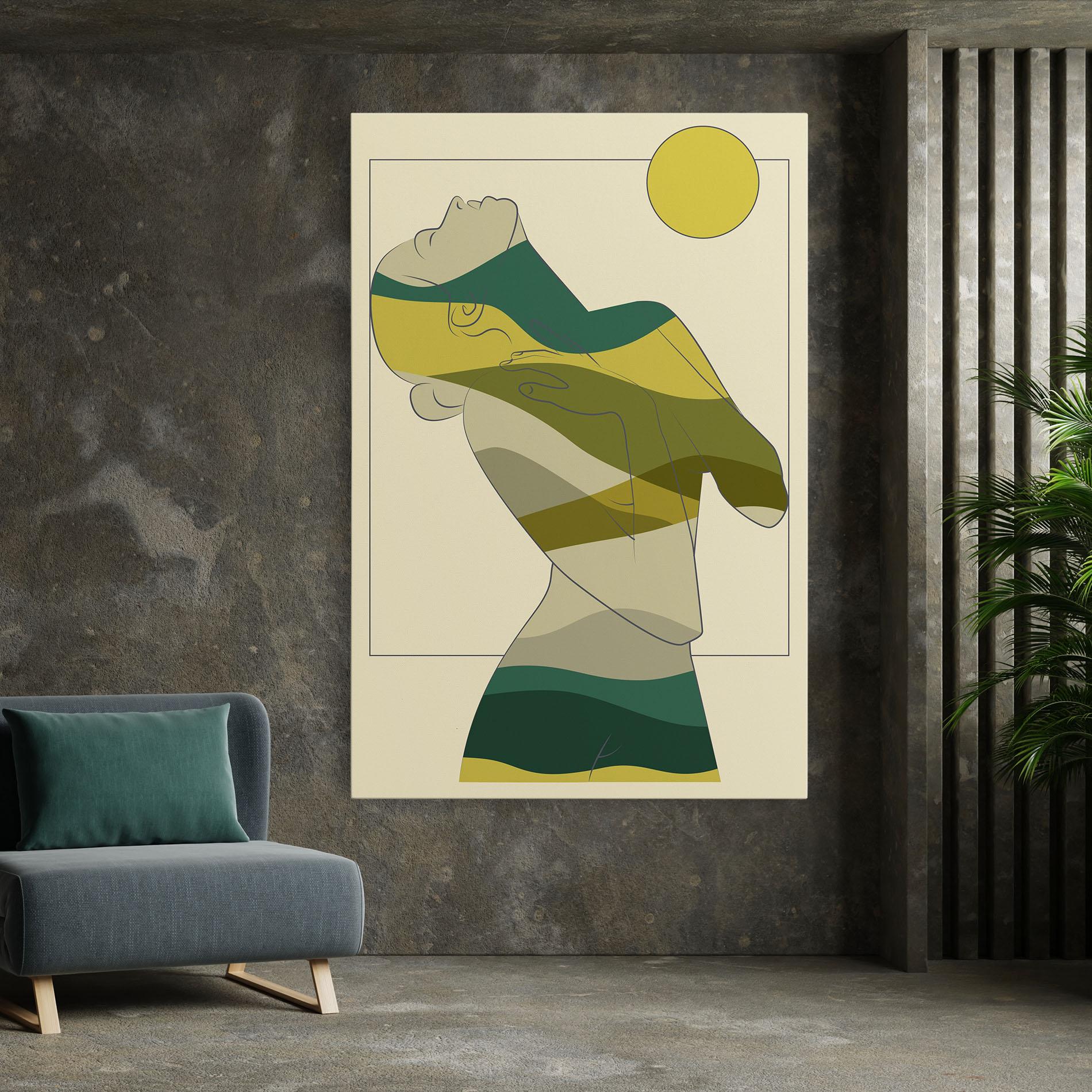 Vászonkép Green Nature Woman mockup 7