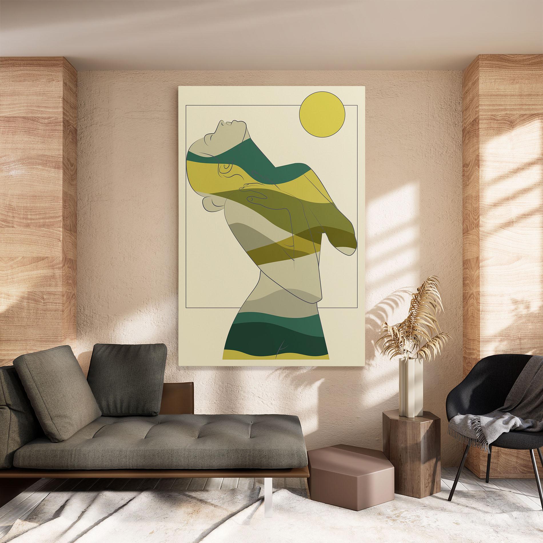 Vászonkép Green Nature Woman mockup 8