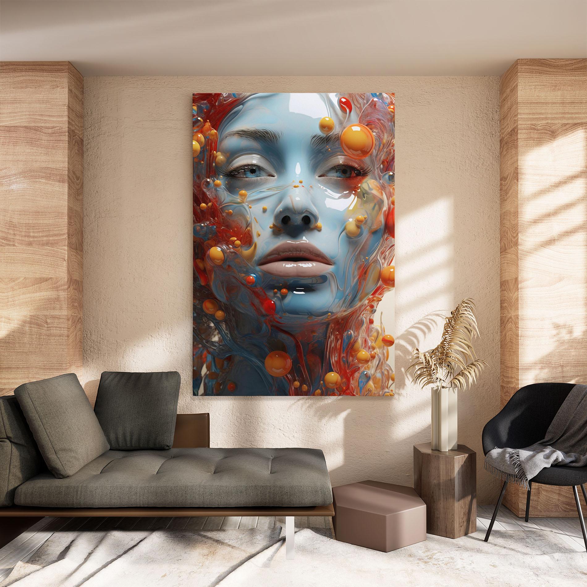 Vászonkép Pretty Blue Face mockup 8