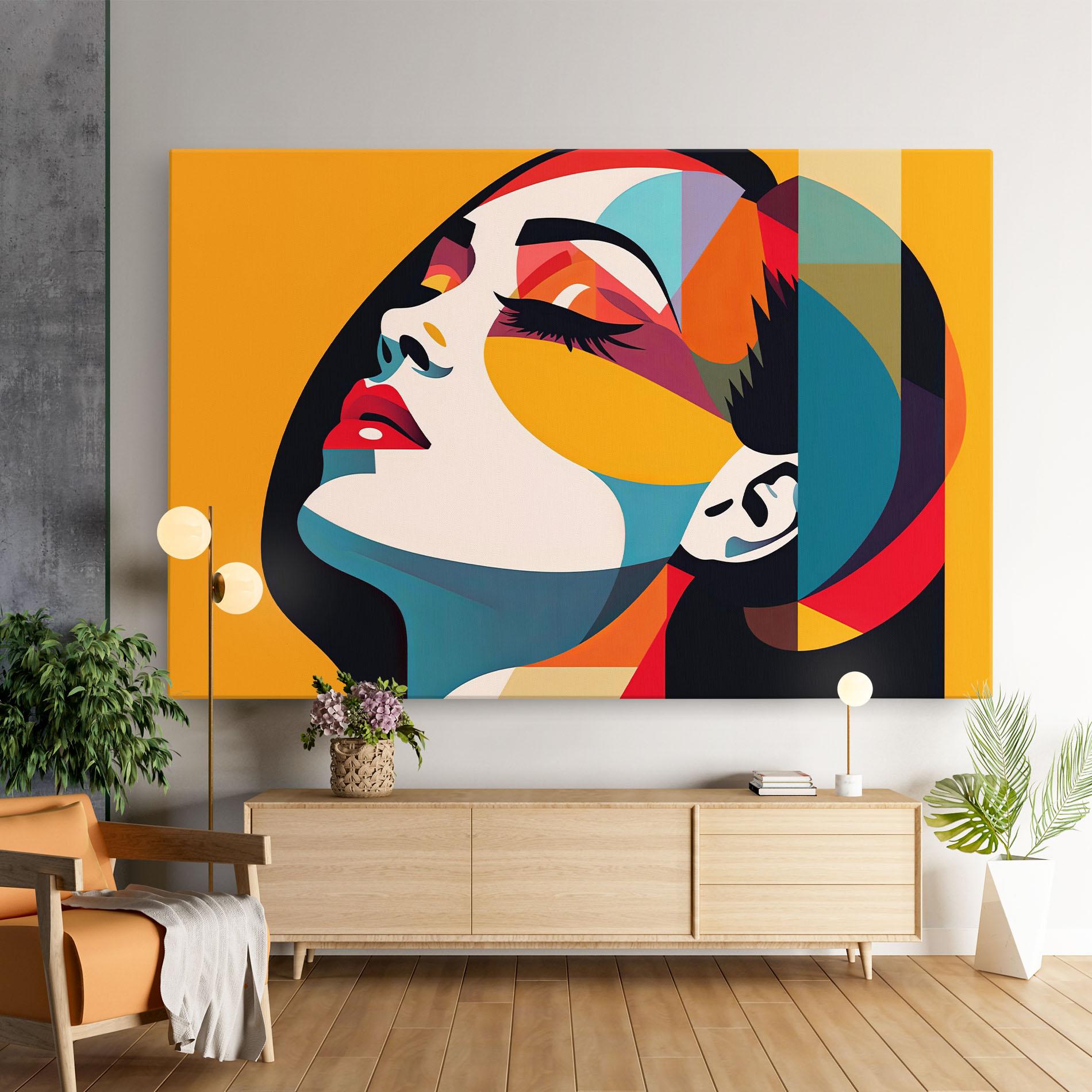 Vászonkép Dreamy Yellow Female mockup 9