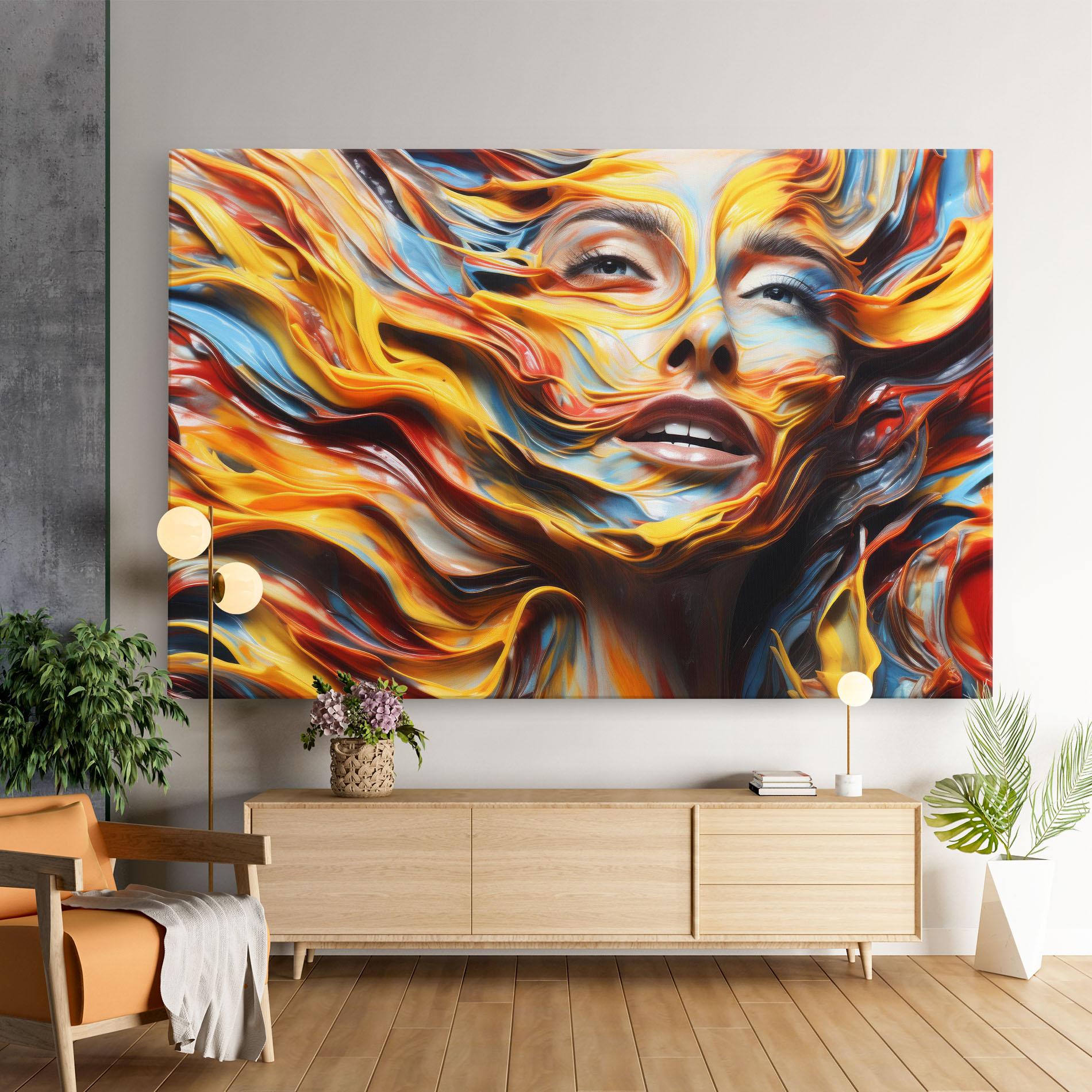 Vászonkép Painted Woman mockup 9