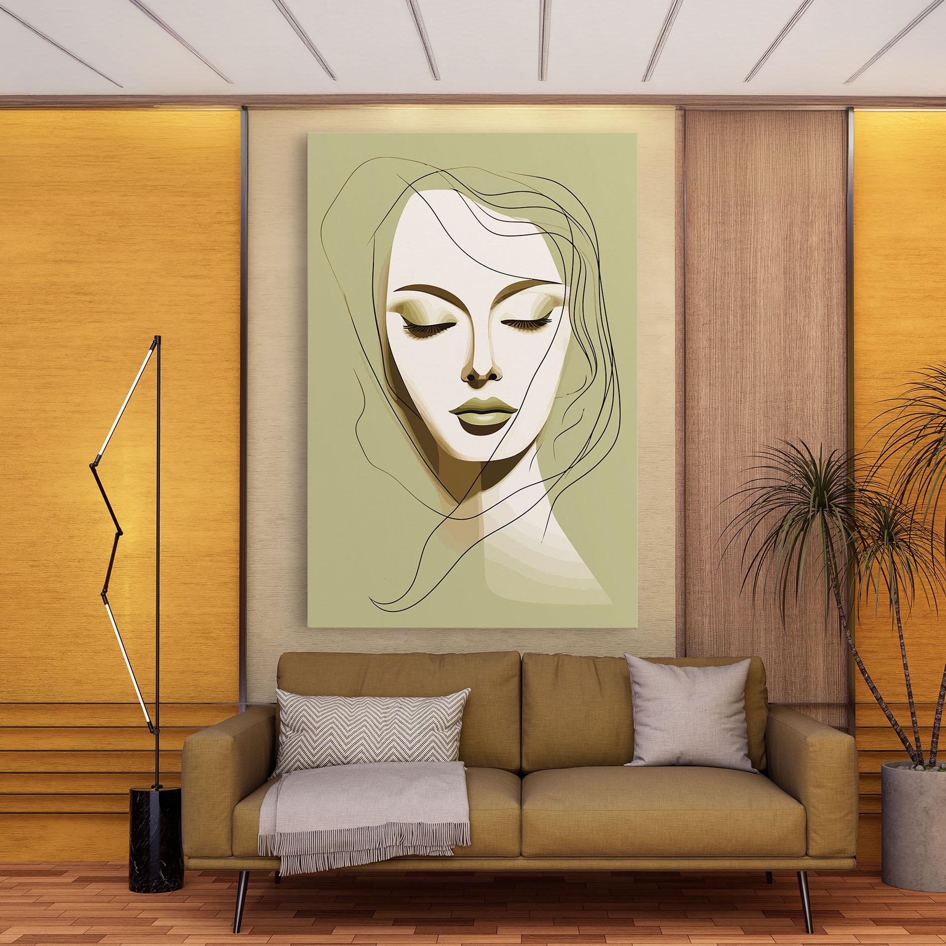 Vászonkép Cream Womans Face mockup 9