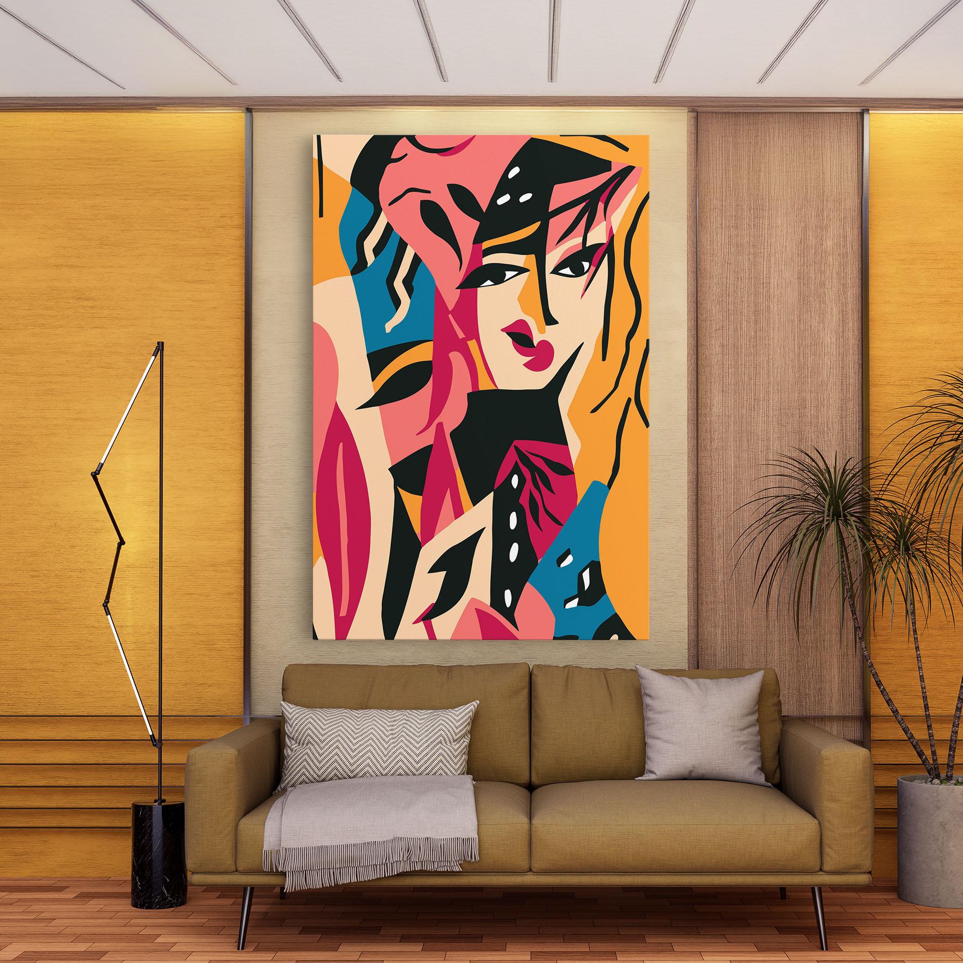 Vászonkép Crowd Face mockup 9