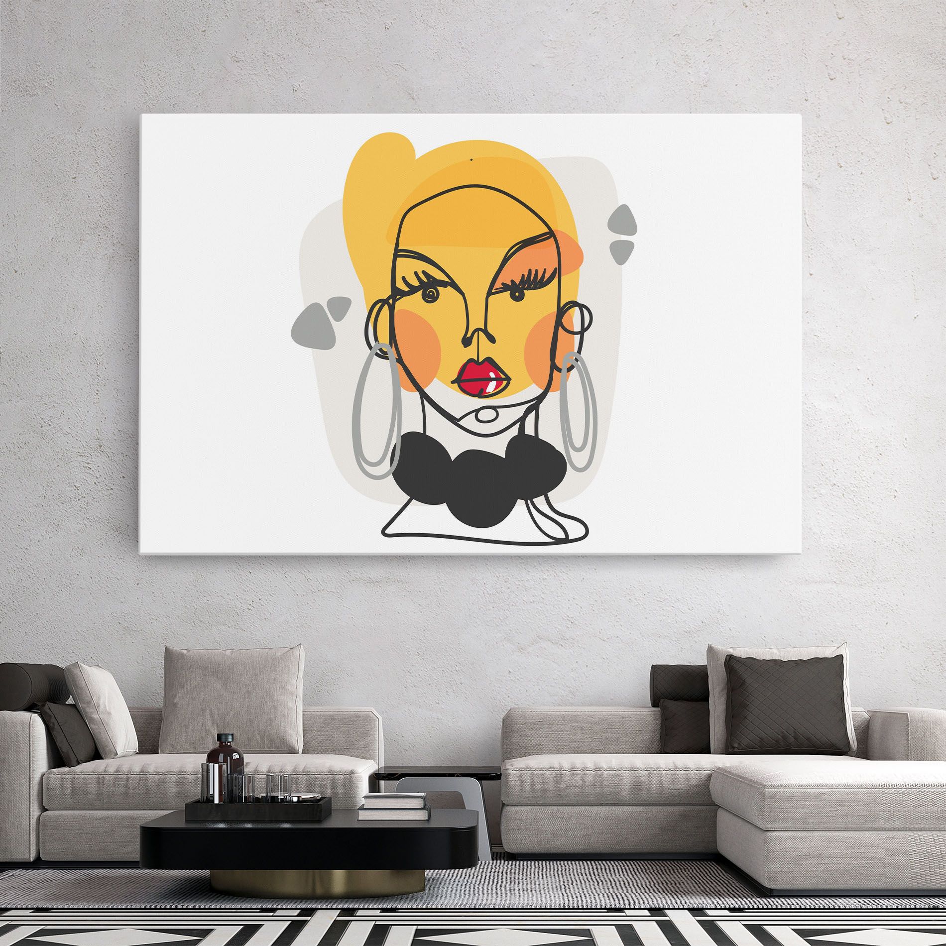 Abstract Blonde Face mockup 2