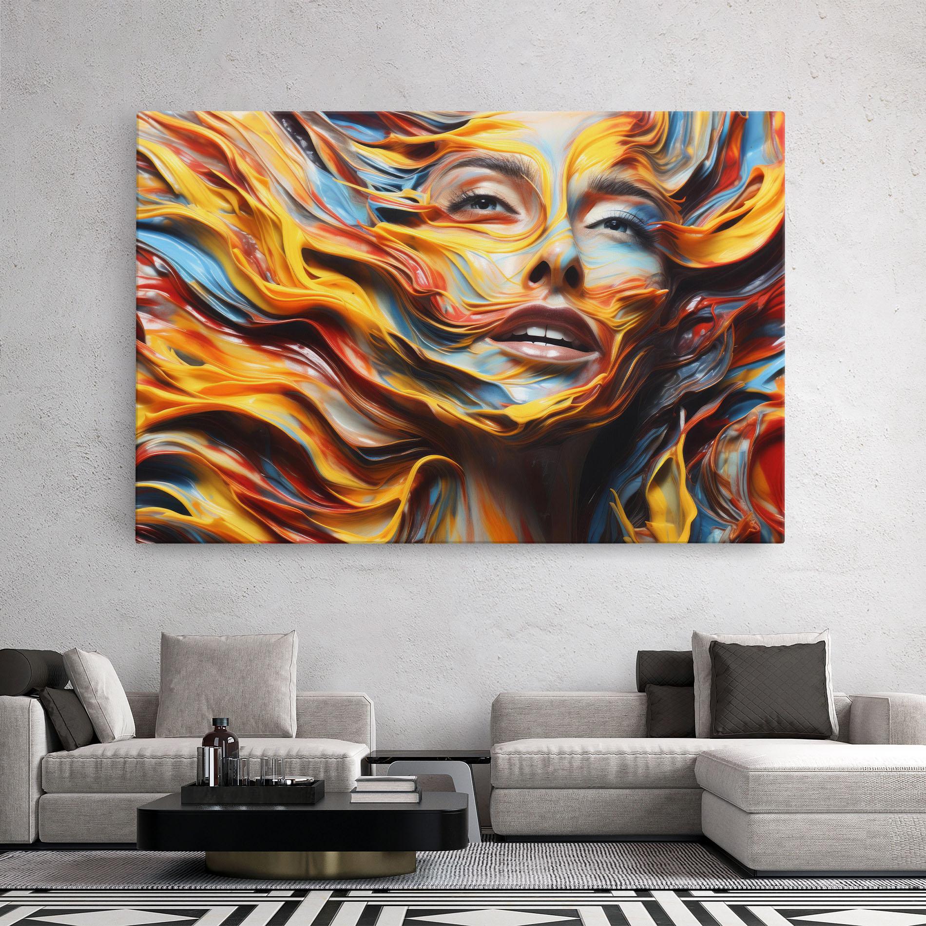 Vászonkép Painted Woman mockup 2