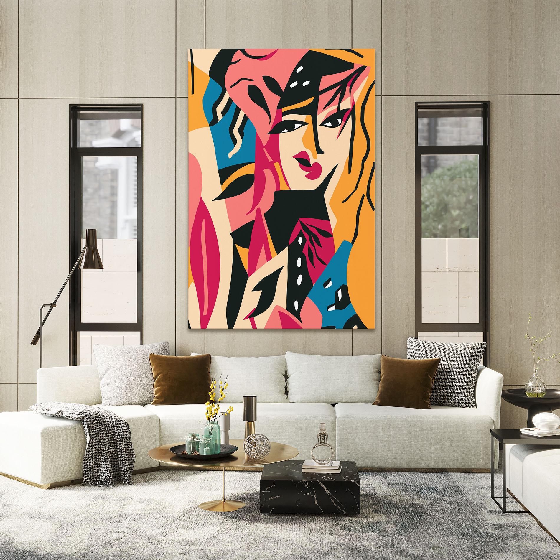 Vászonkép Crowd Face mockup 2