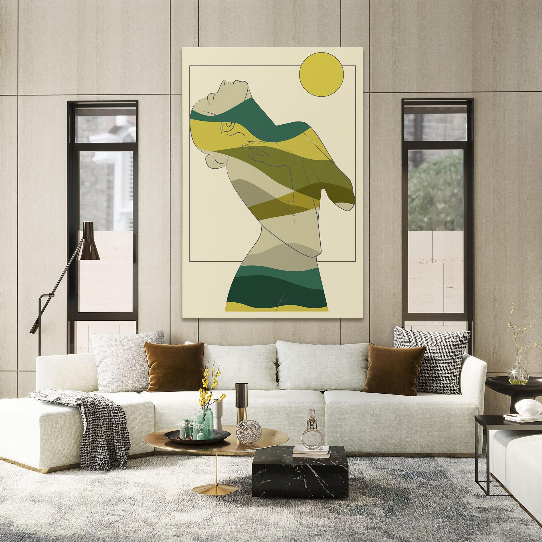 Vászonkép Green Nature Woman mockup 2