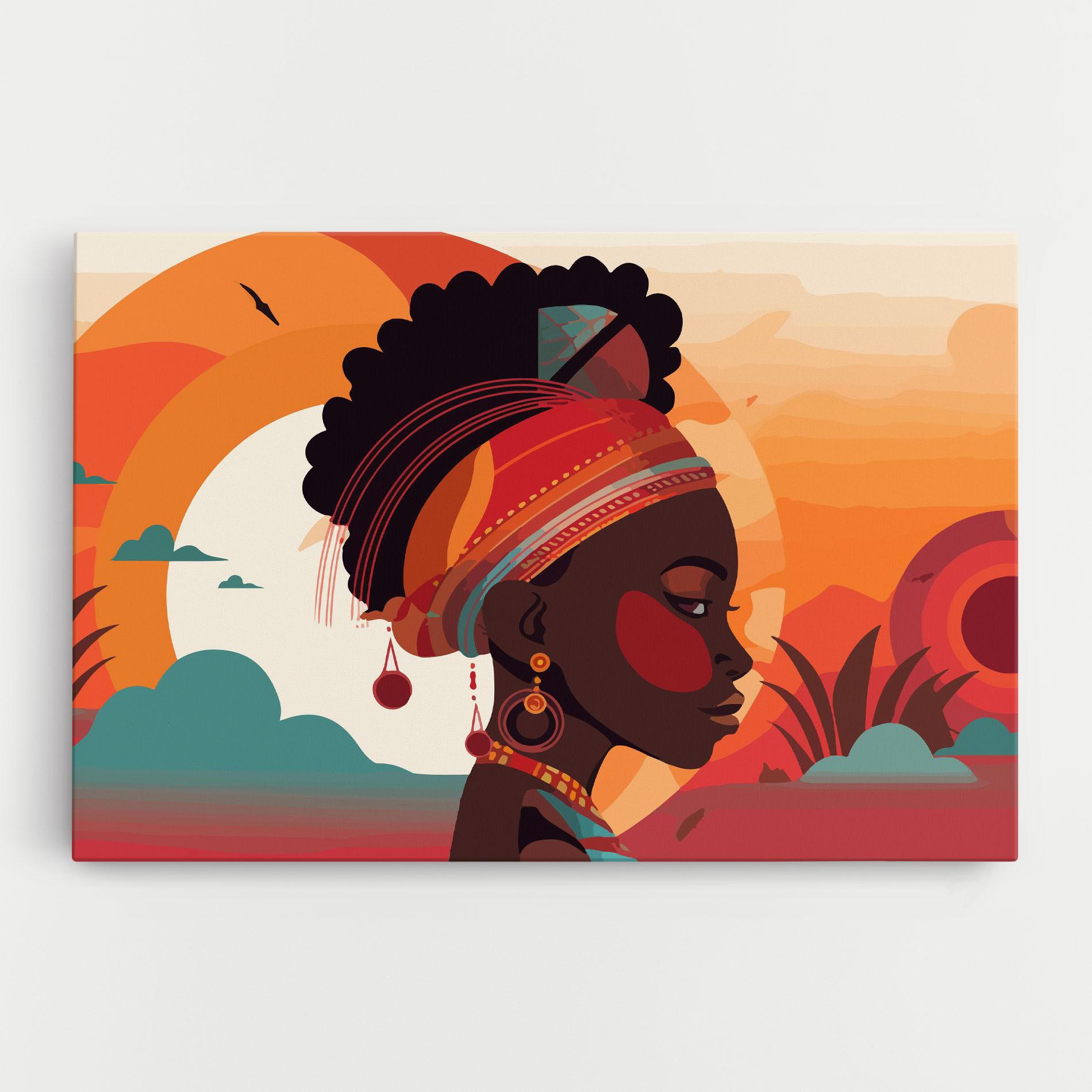 Vászonkép African Lady Art mockup 0