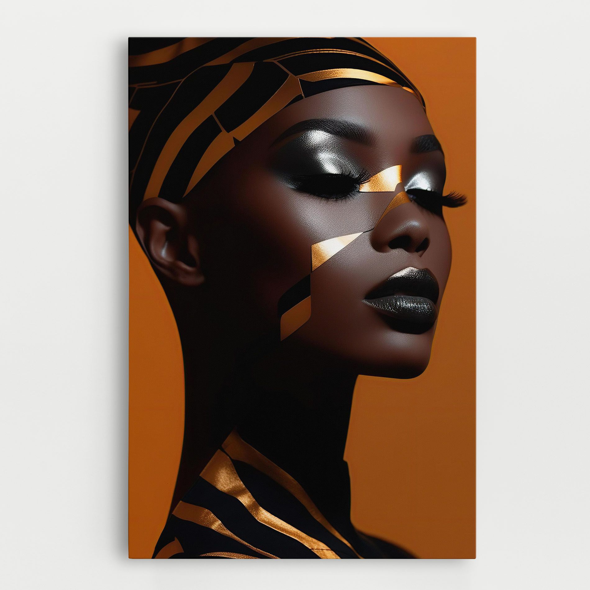 African Woman On Orange mockup 0