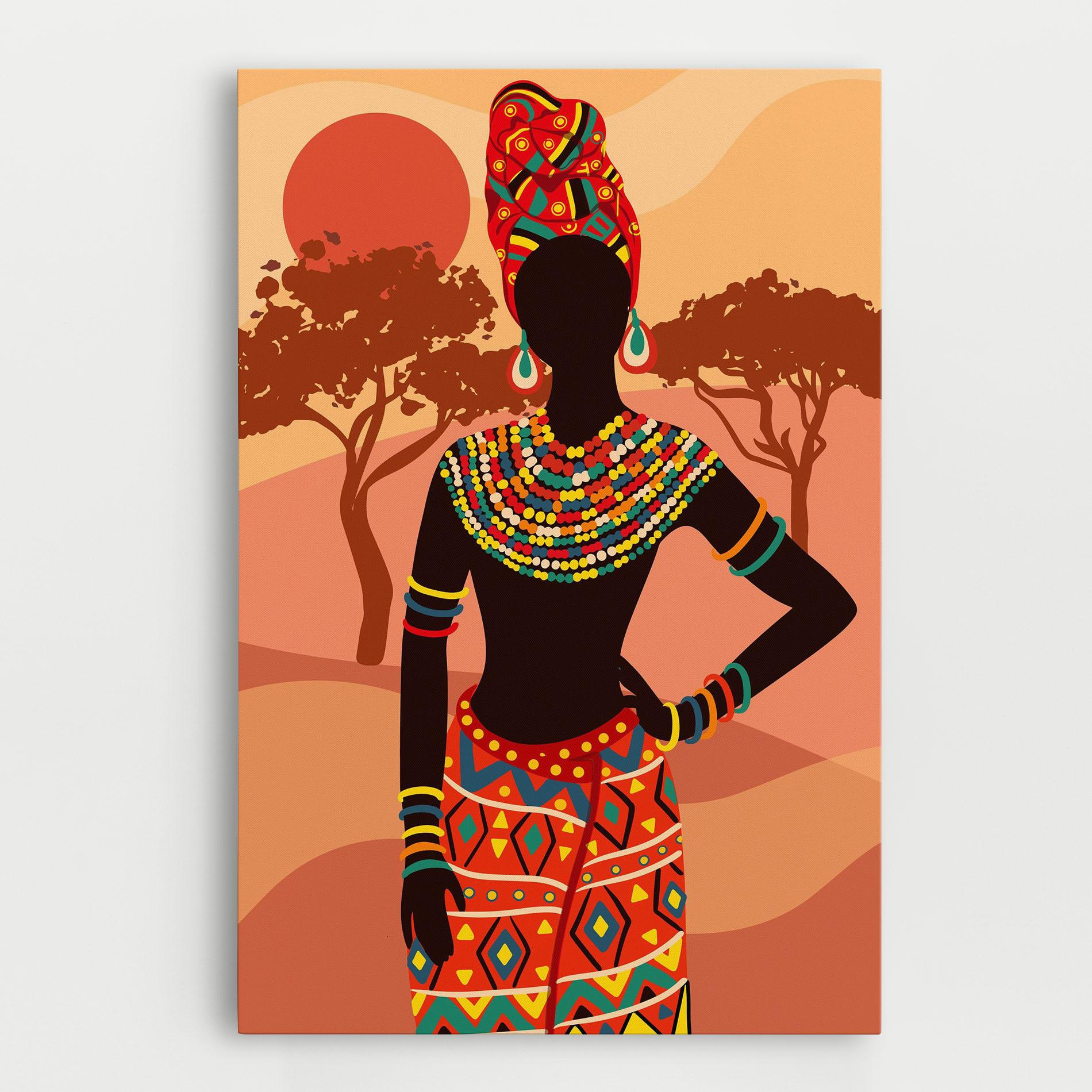 Vászonkép Ethnic African Color mockup 0