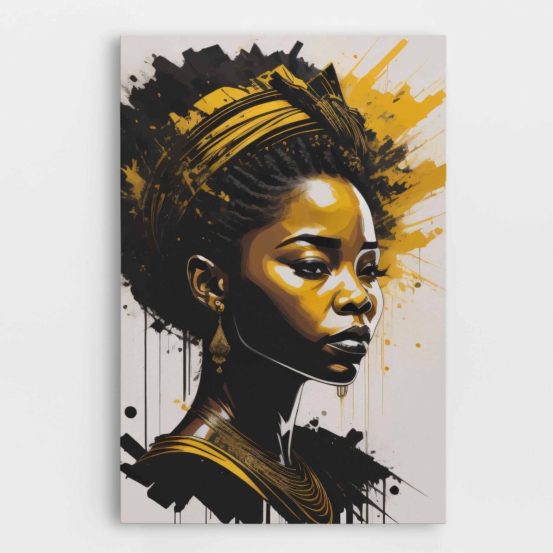 Vászonkép Gold African Woman mockup 0
