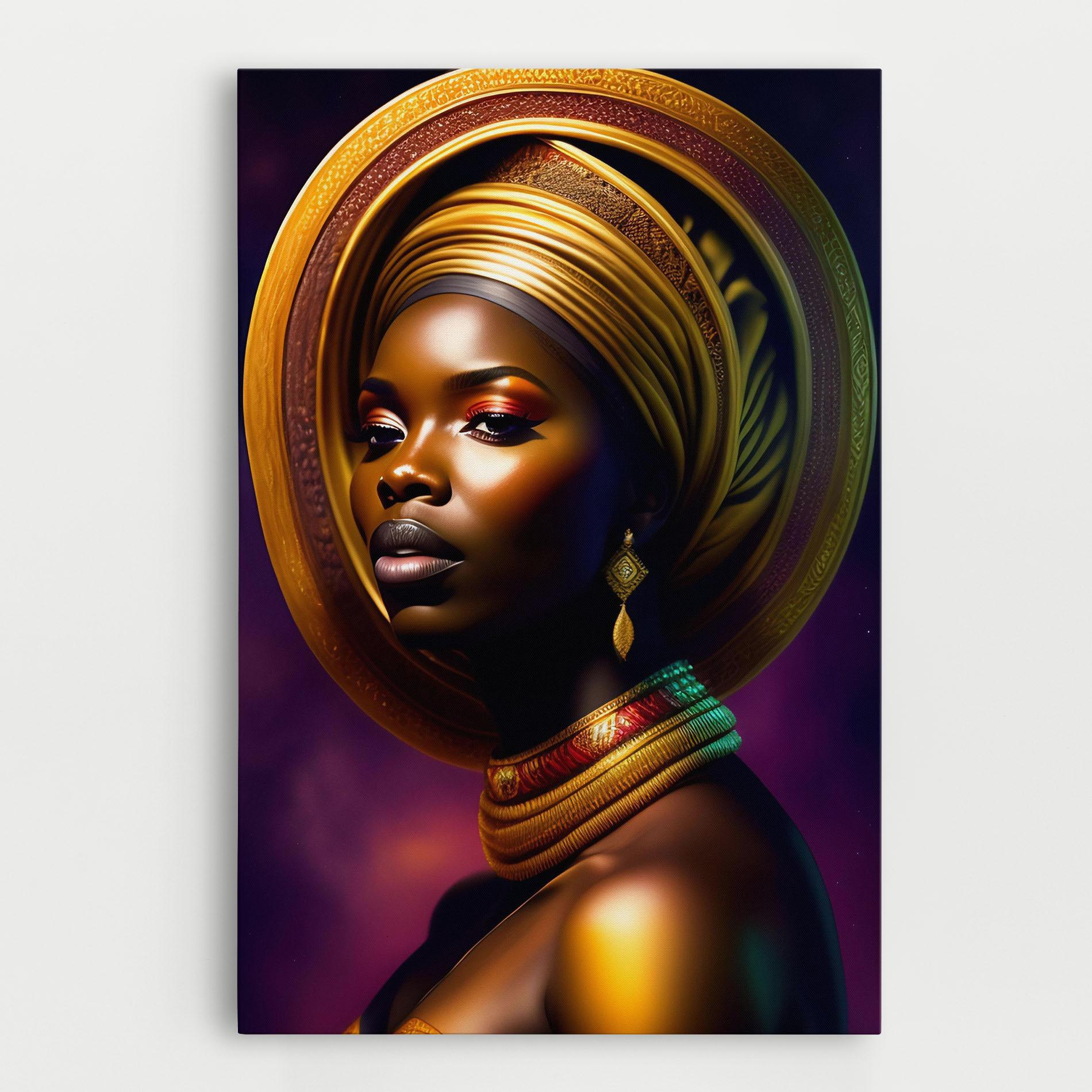Vászonkép Golden Crown Woman mockup 0