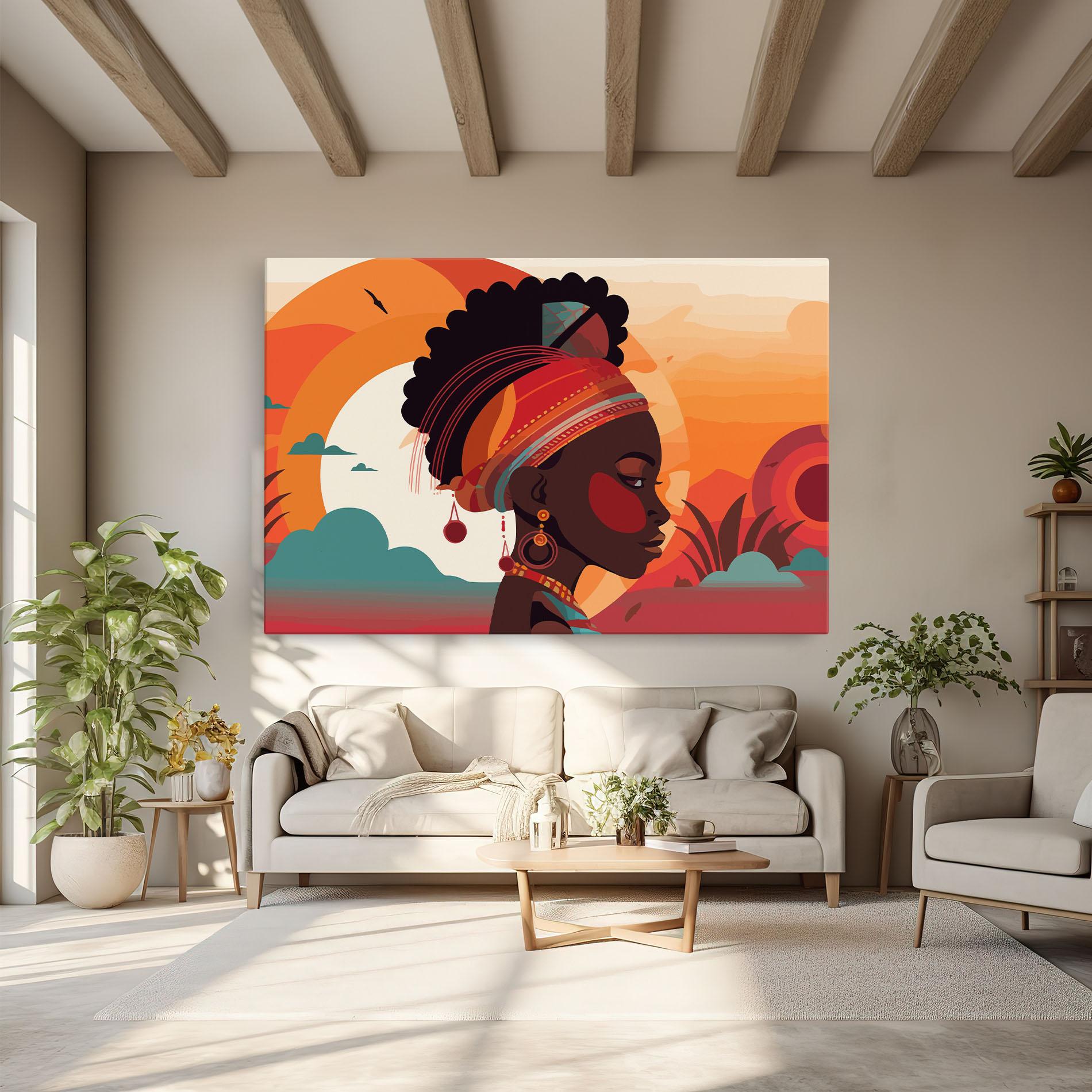 Vászonkép African Lady Art mockup 6