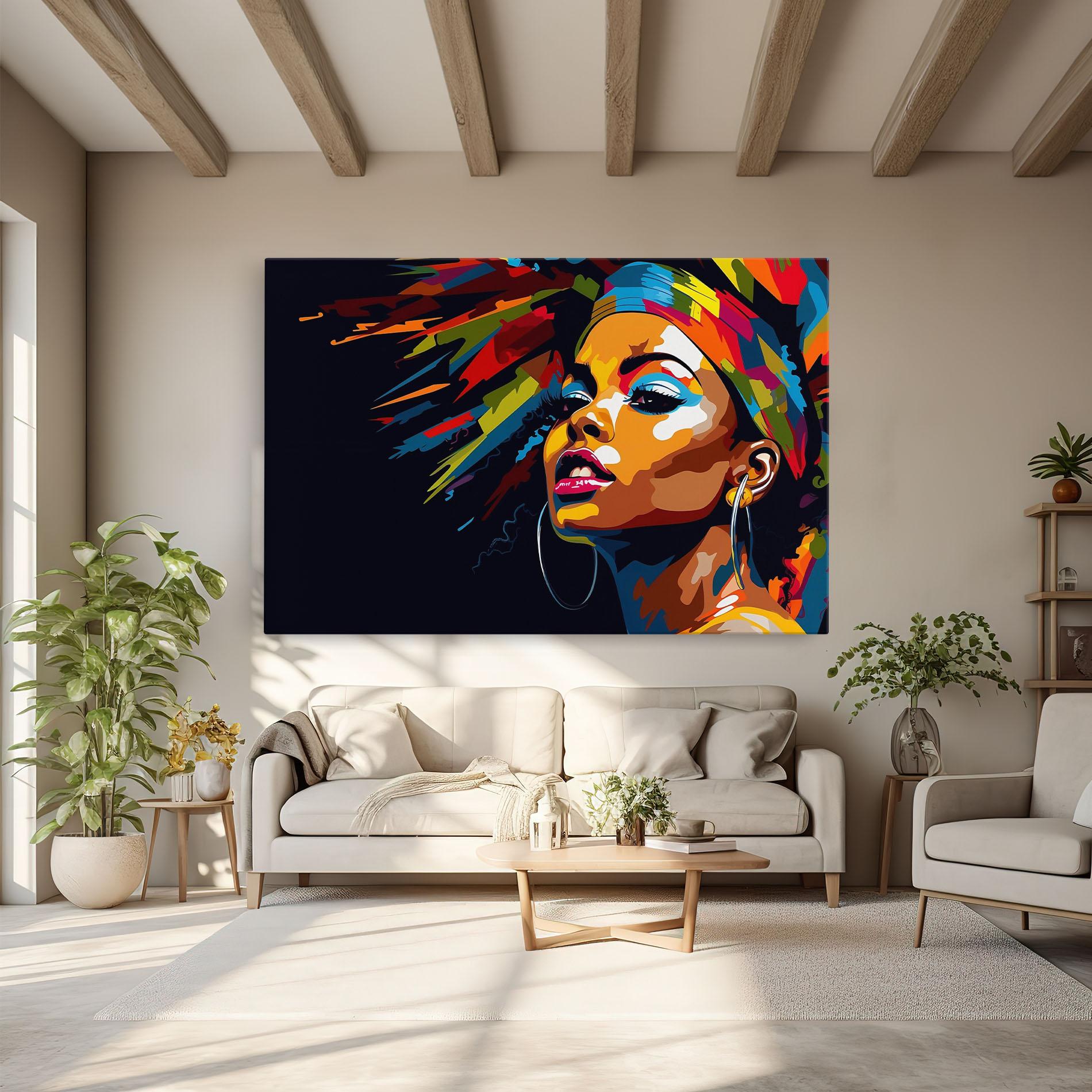 Vászonkép African Woman Portrait mockup 6