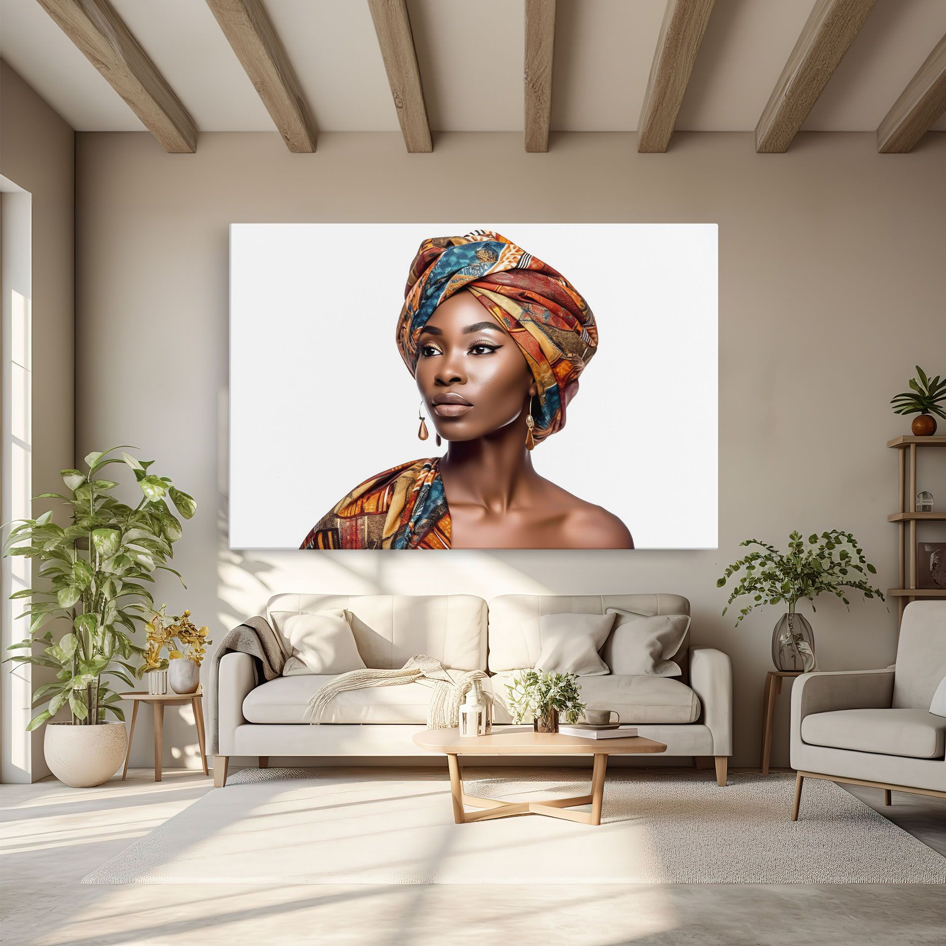 African Woman Turban mockup 6