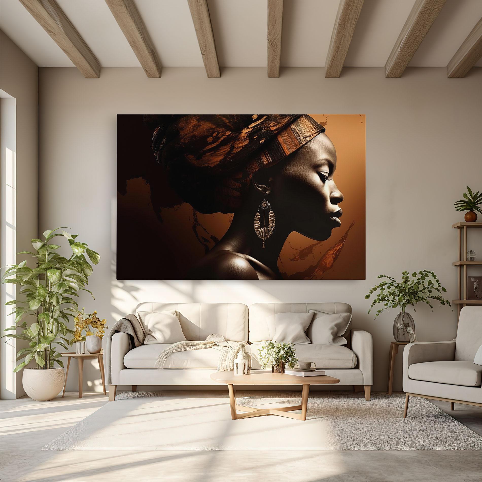 Vászonkép Interesting African Earrings mockup 6