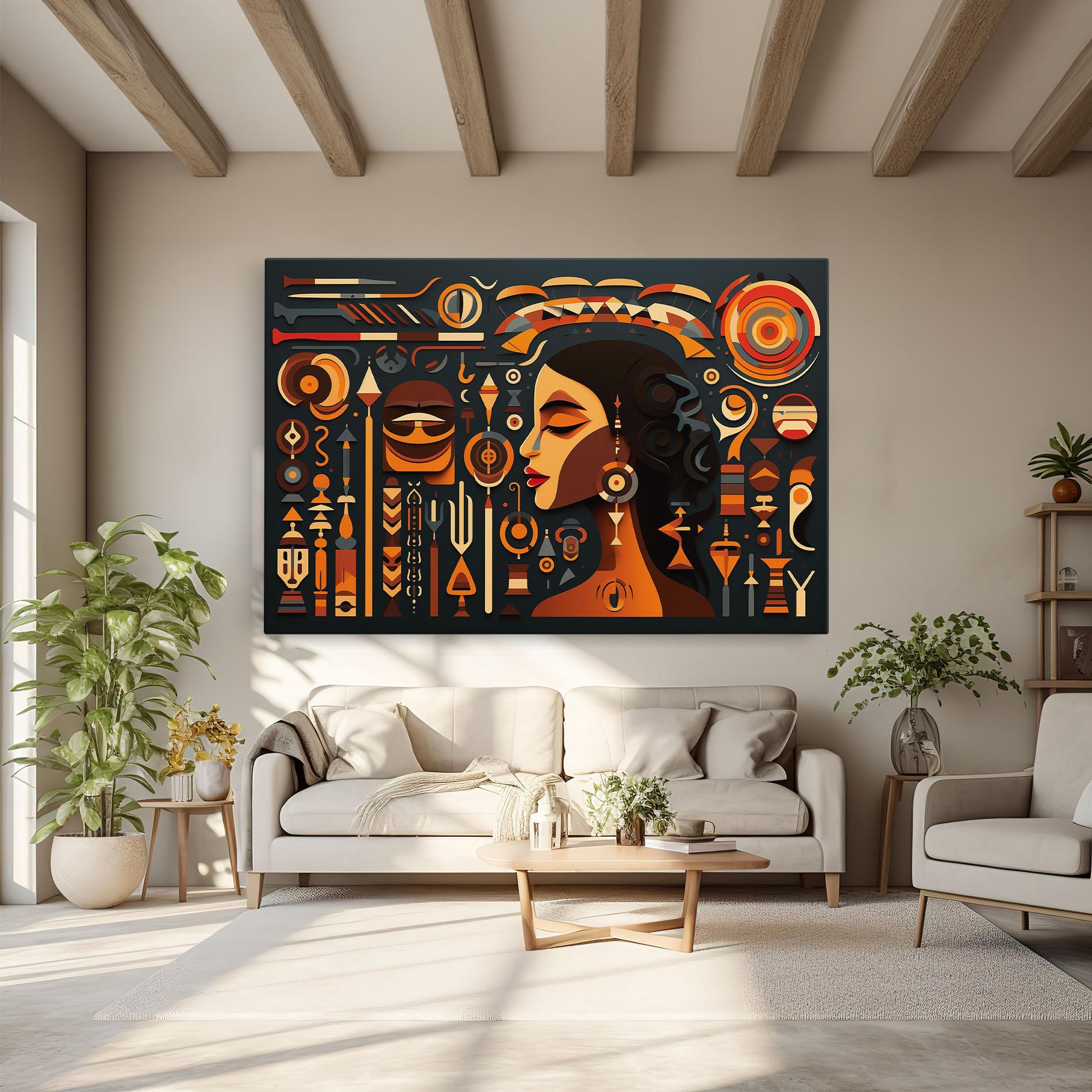 Vászonkép Old Cultural Elements mockup 6