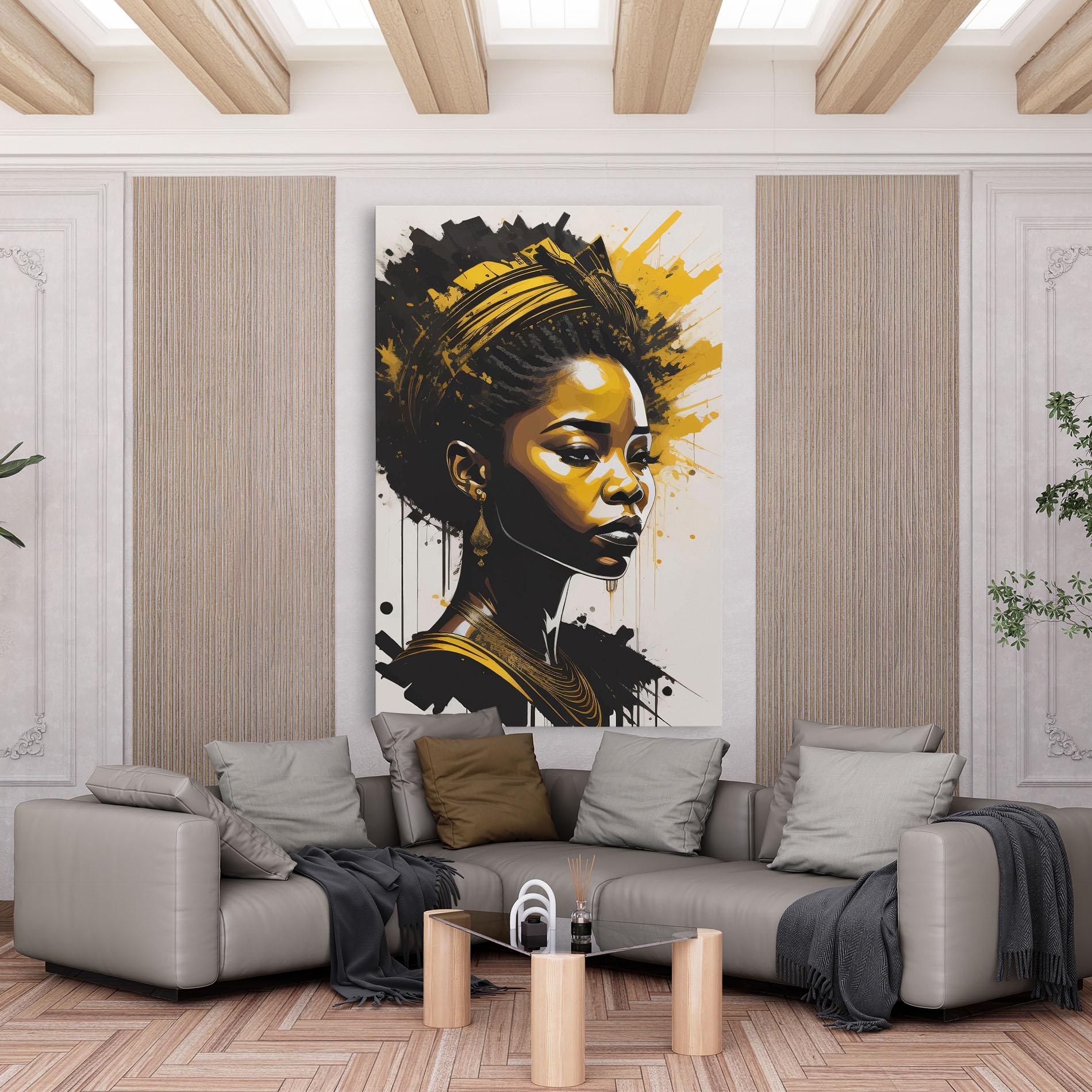 Vászonkép Gold African Woman mockup 6