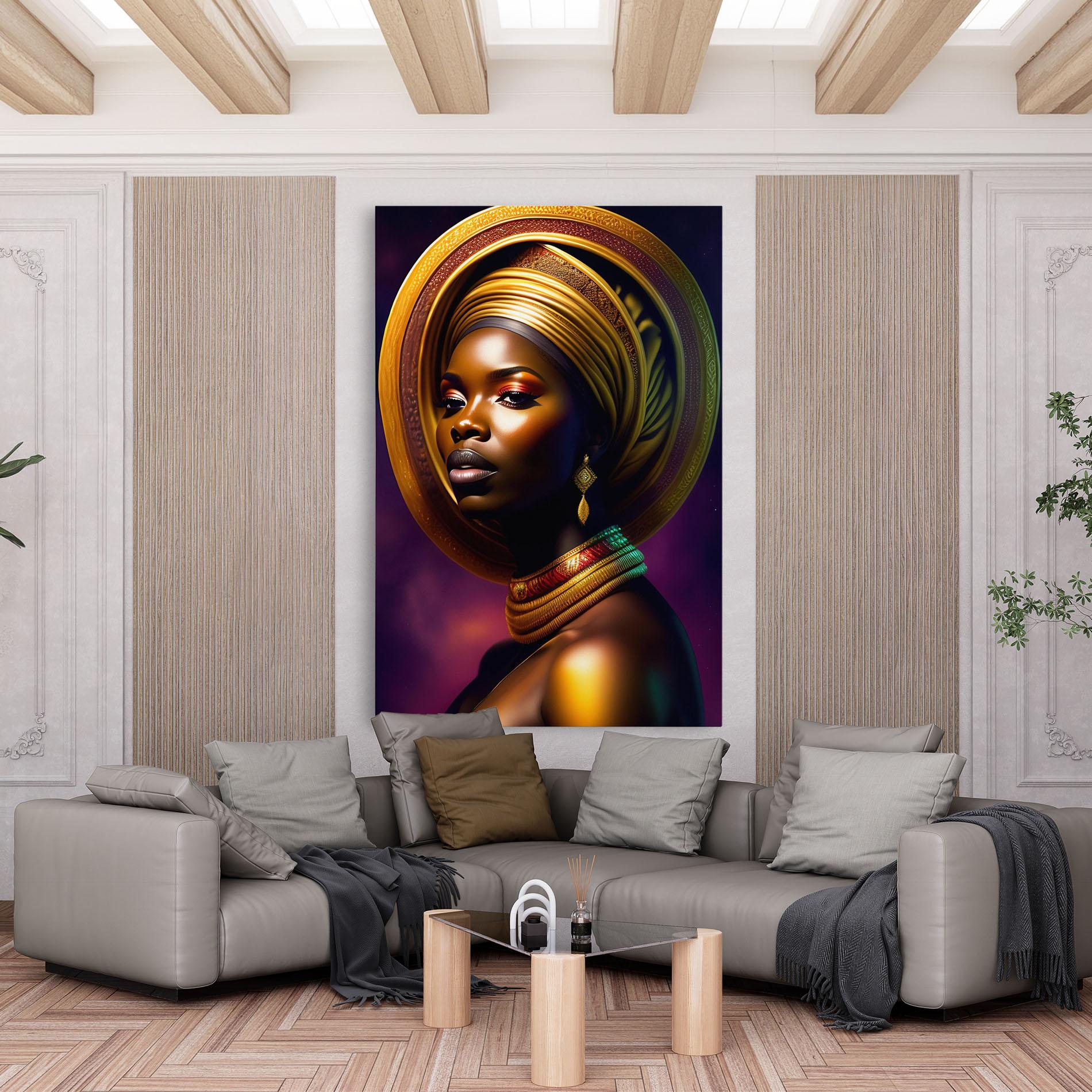 Vászonkép Golden Crown Woman mockup 6