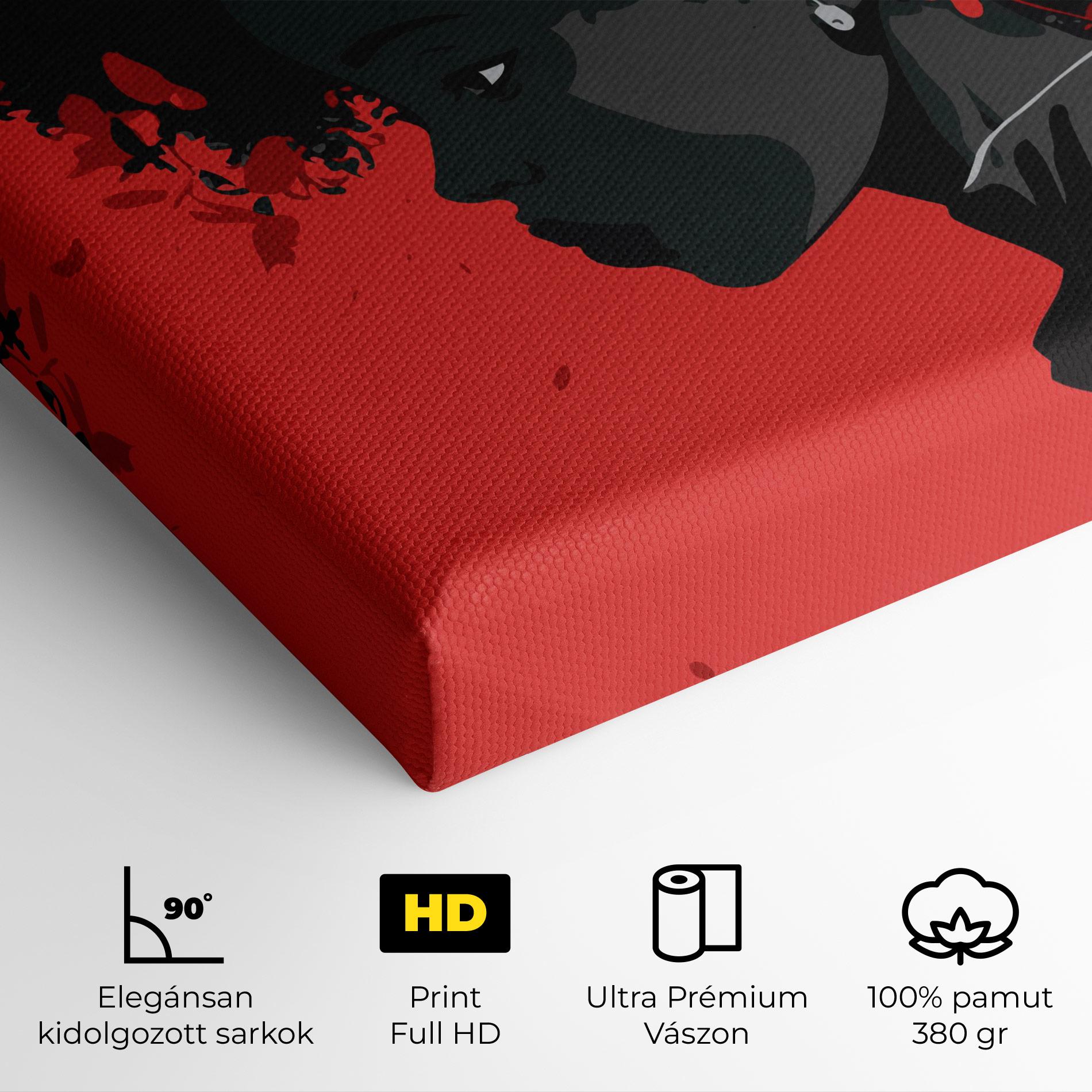 Vászonkép African Red Flower mockup 4