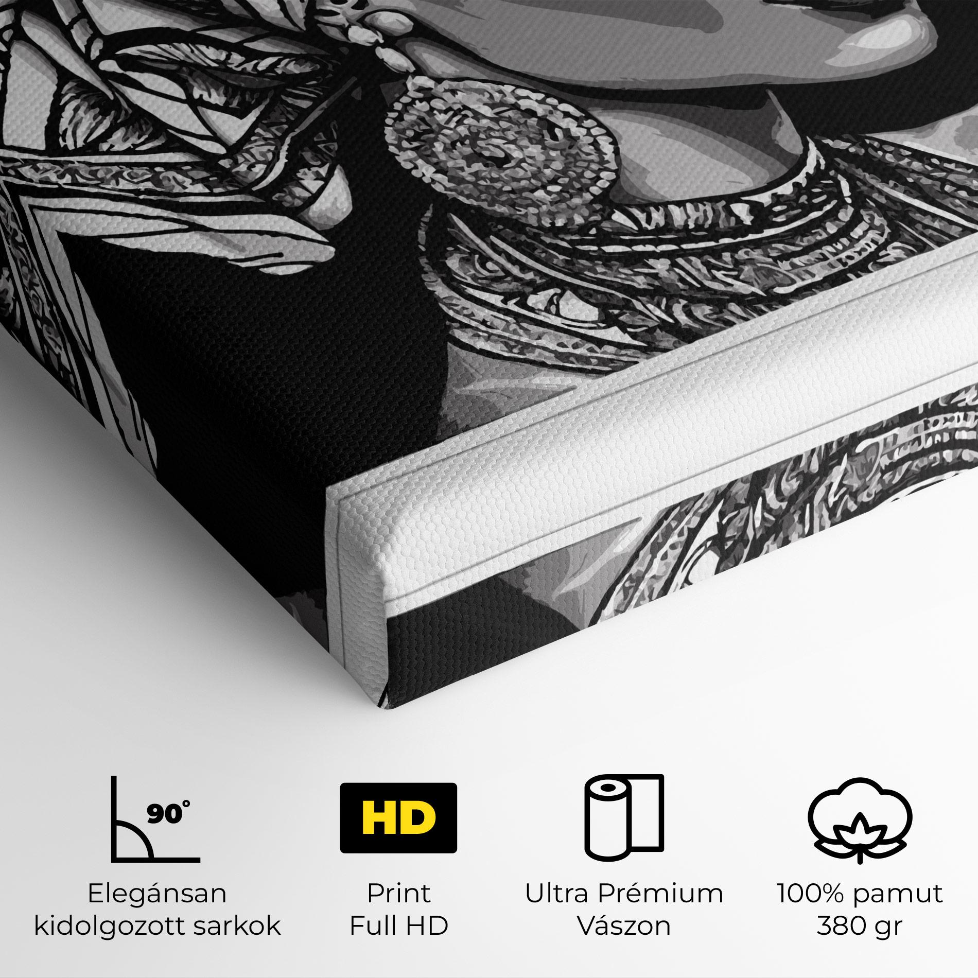 Vászonkép Beautiful African Lady mockup 4