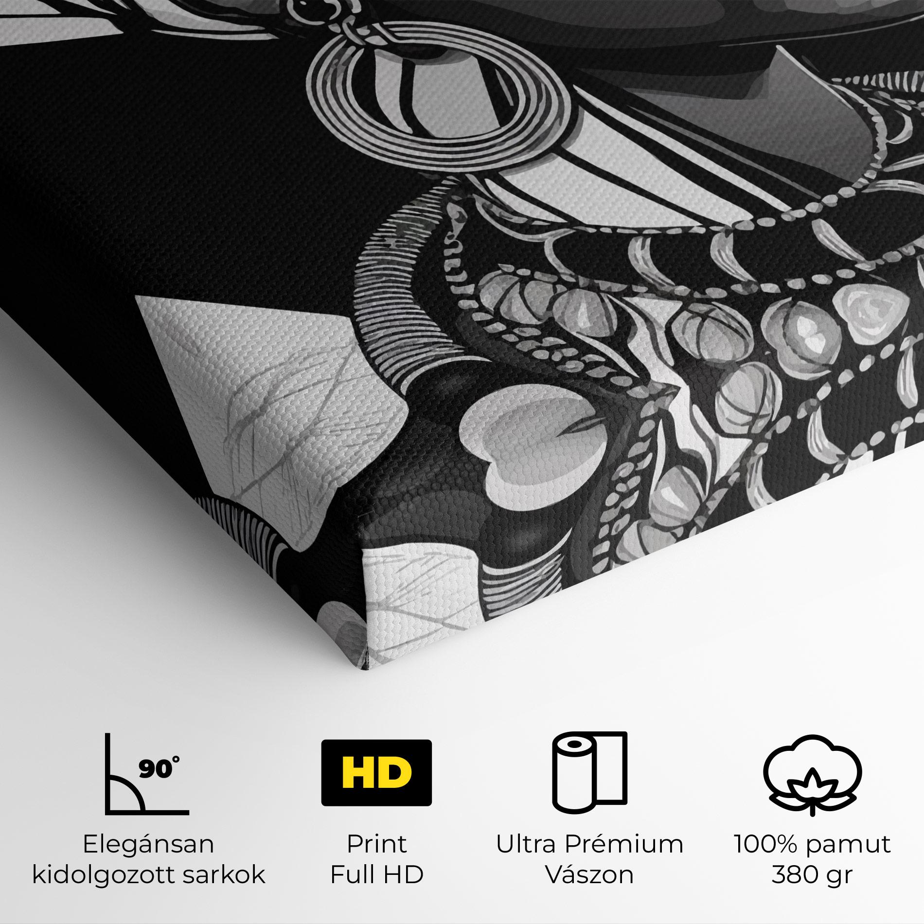 Vászonkép Black White African mockup 4