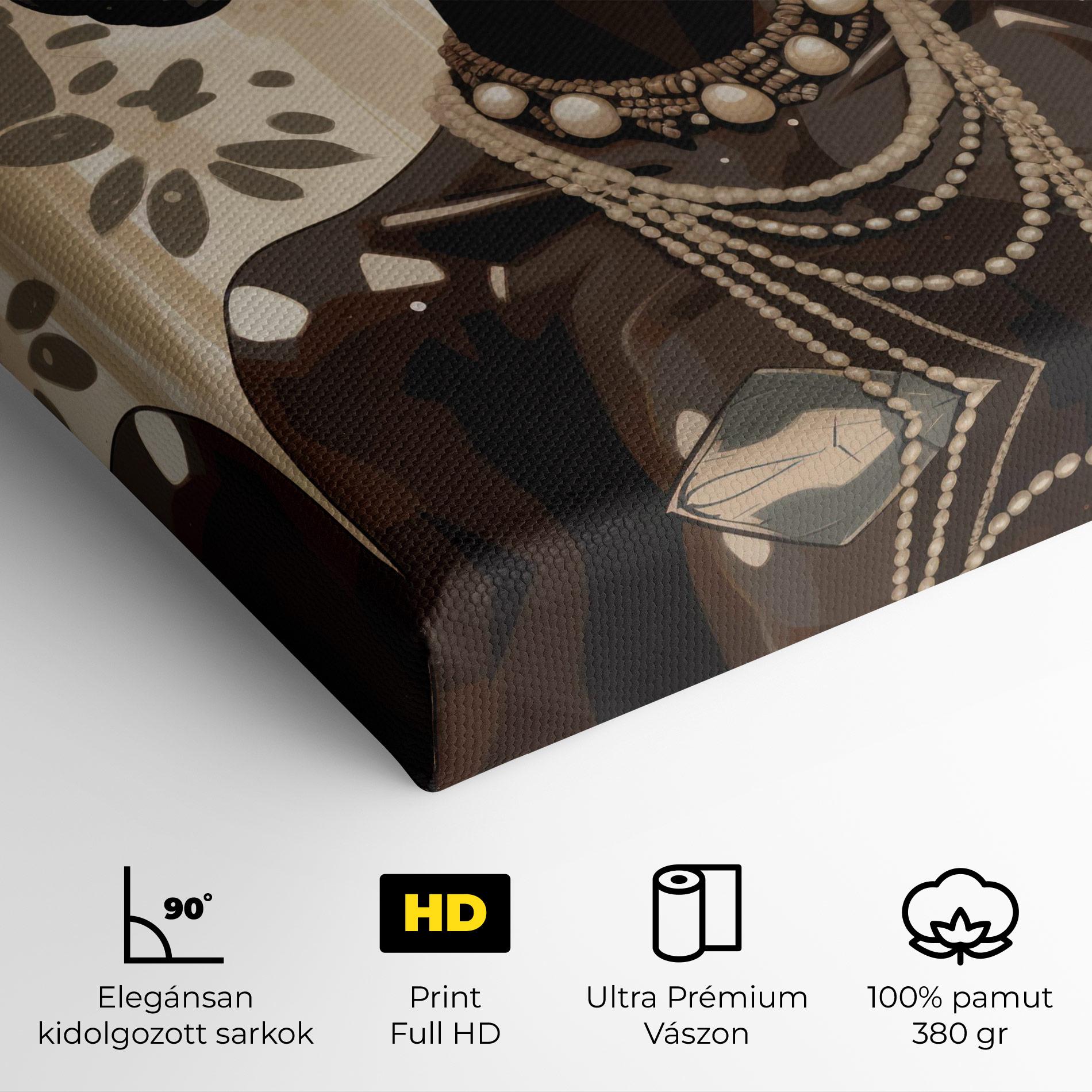 Vászonkép Wearing Necklace Graphic mockup 4