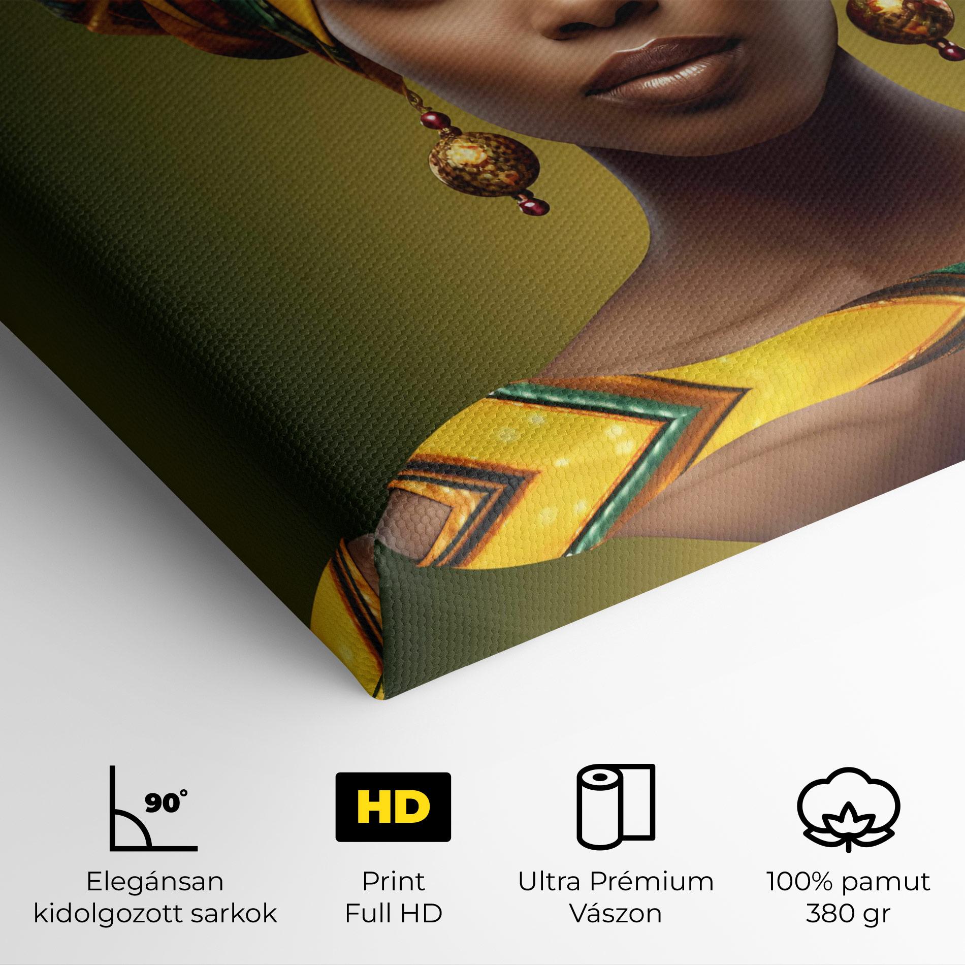 Vászonkép Yellow Scarf Woman mockup 4