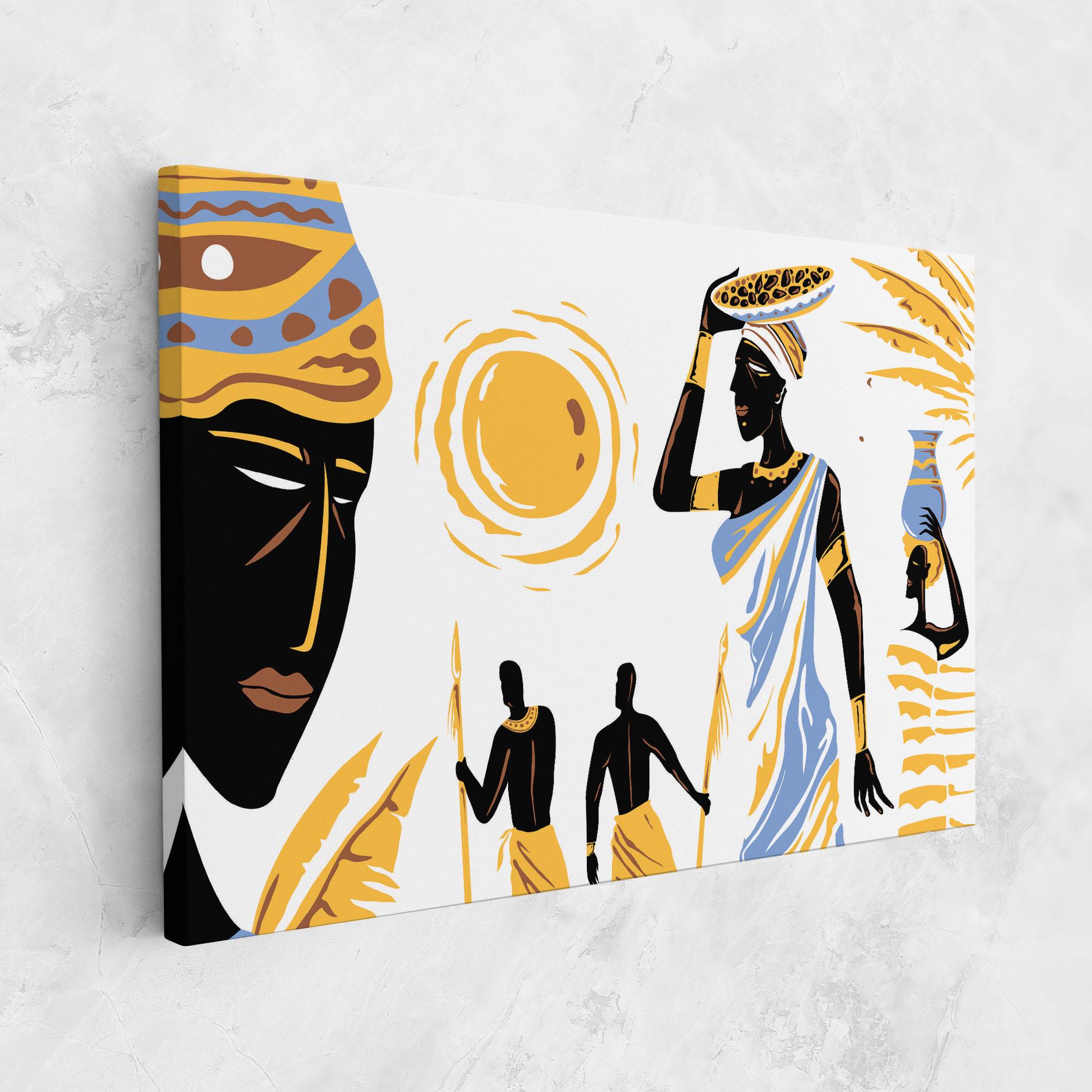 Vászonkép African Drawing mockup 1
