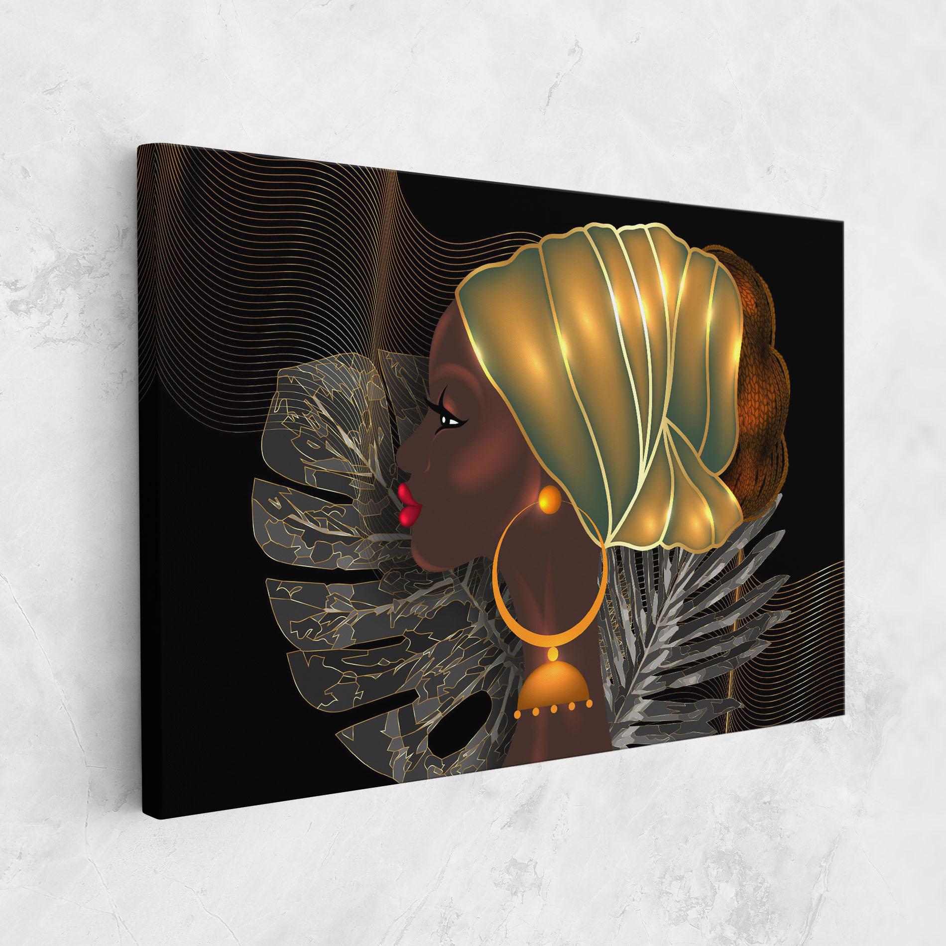 Vászonkép African Gold Leaf mockup 1