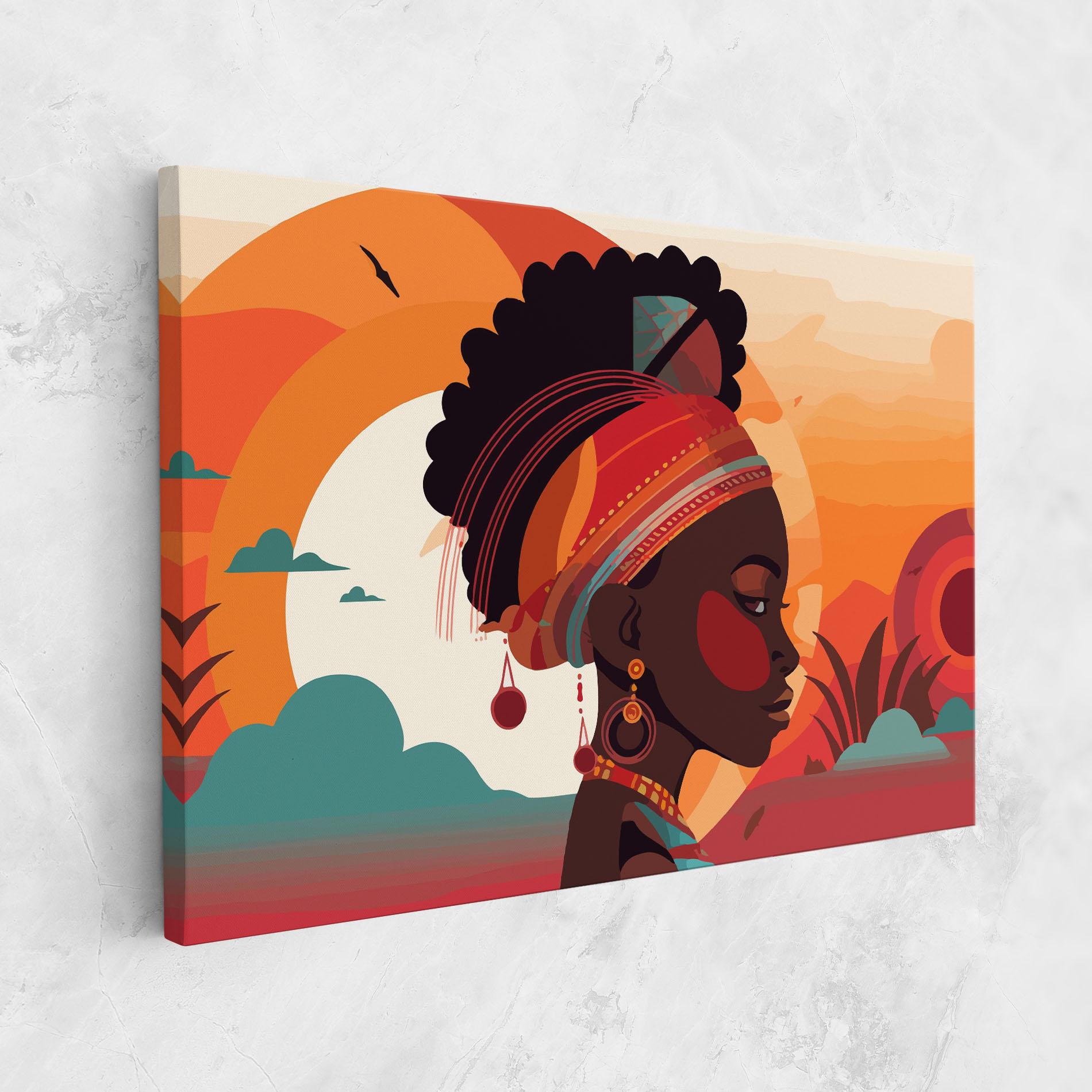 Vászonkép African Lady Art mockup 1