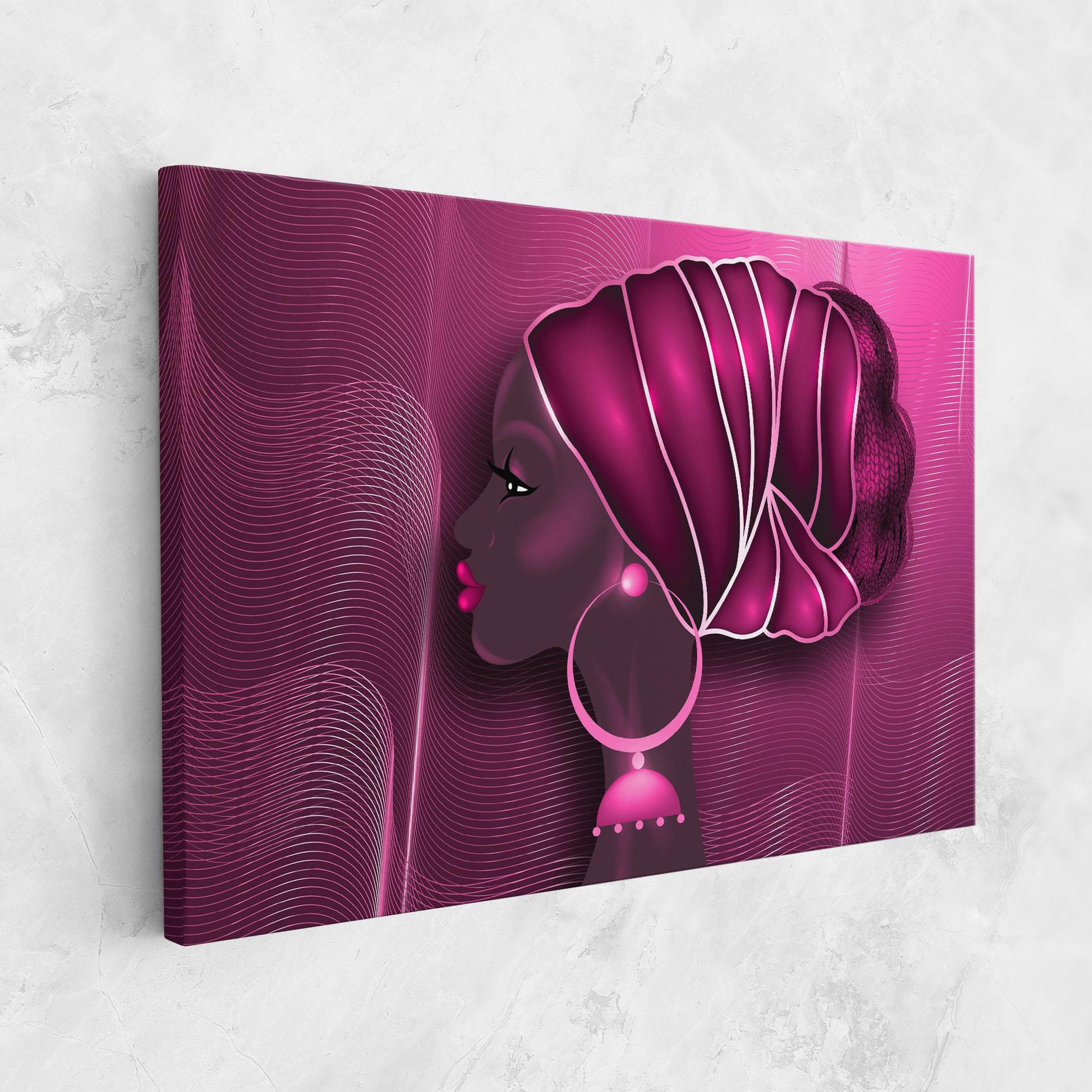 Vászonkép African Pink Woman mockup 1