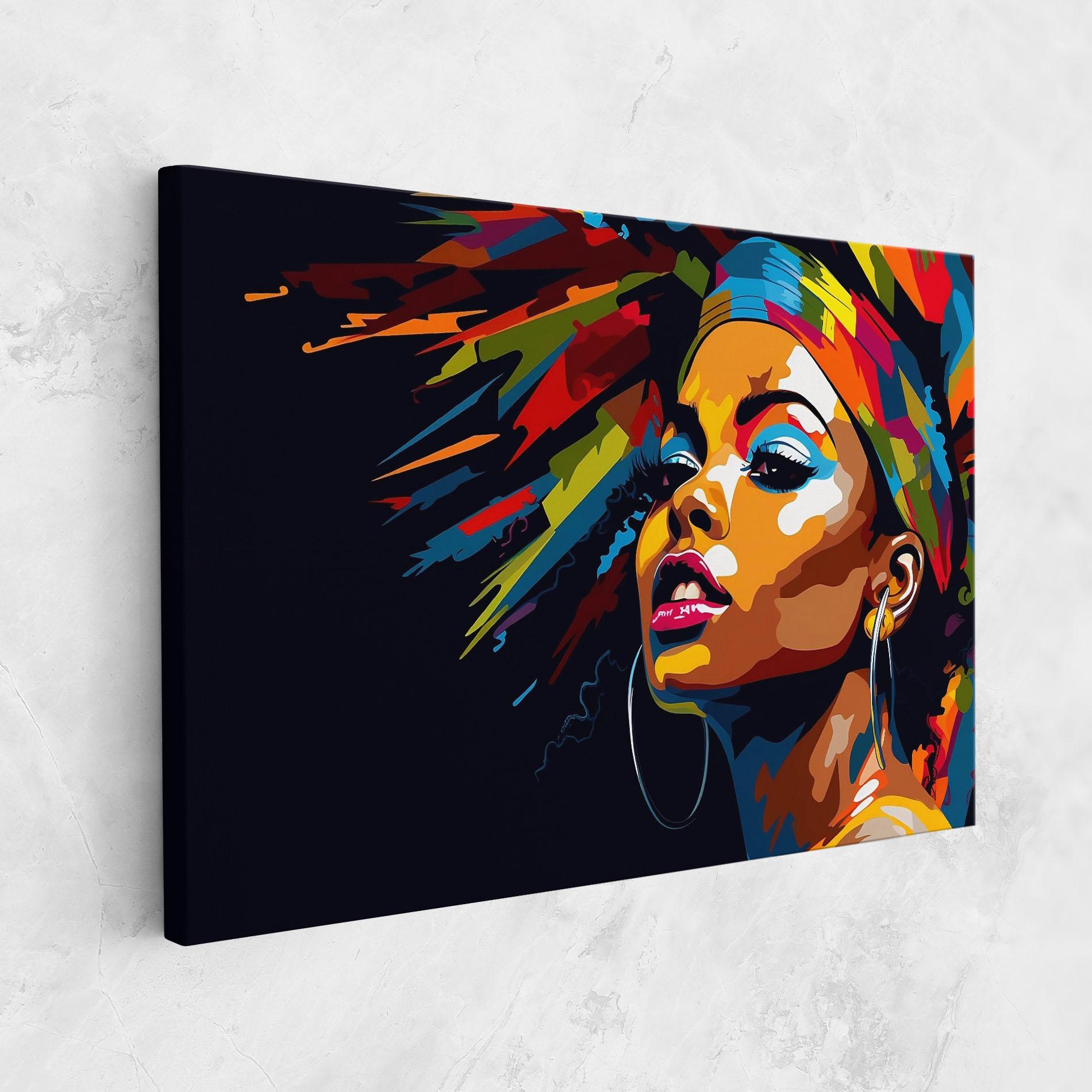 Vászonkép African Woman Portrait mockup 1