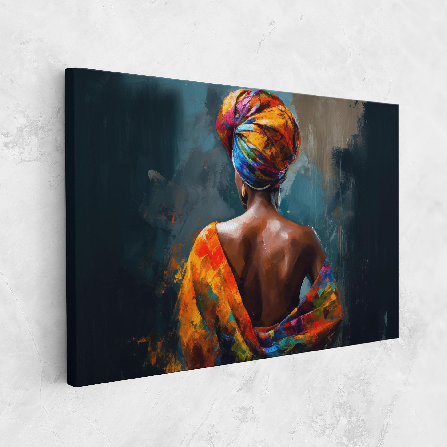 Vászonkép Colorful Turban Woman mockup 1