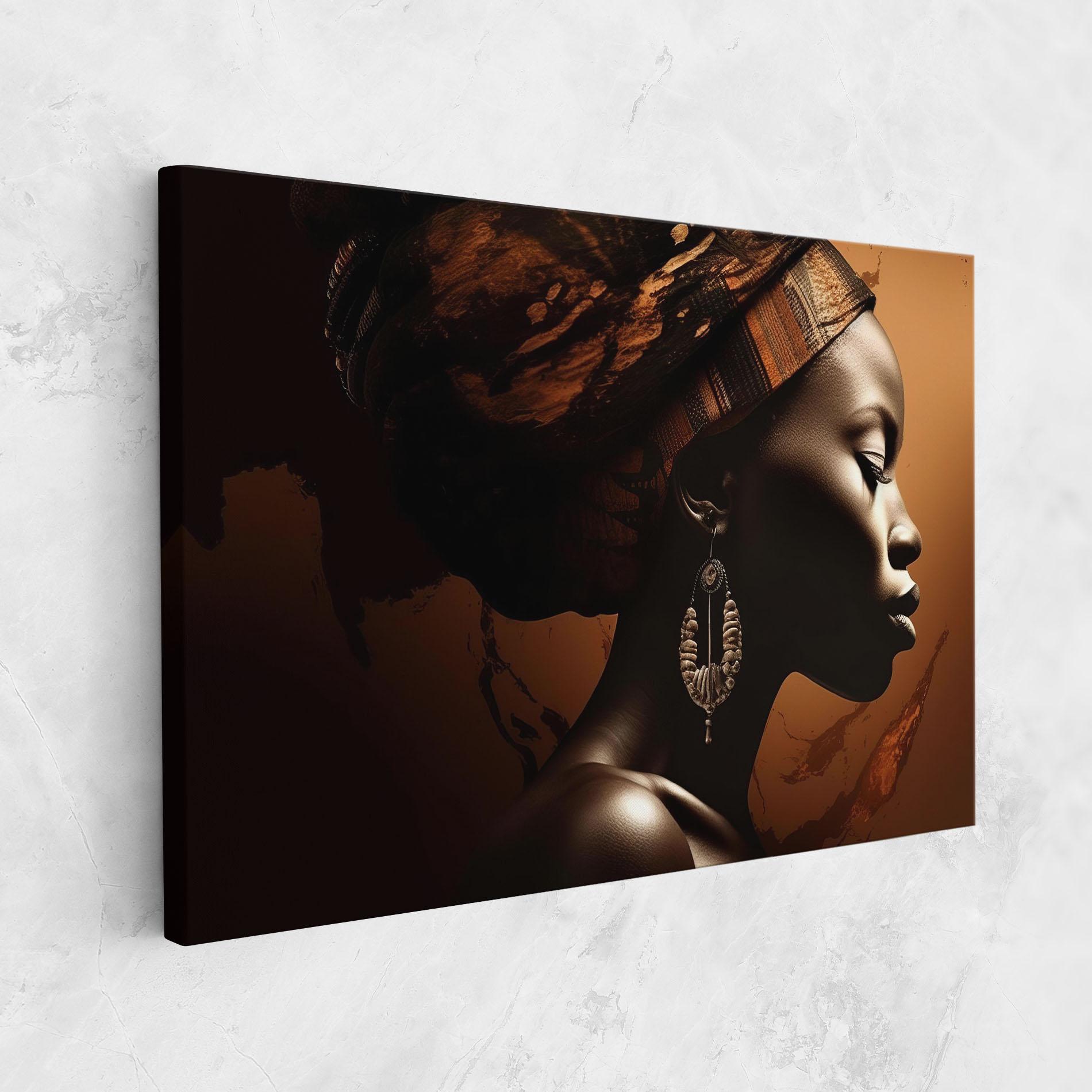 Vászonkép Interesting African Earrings mockup 1