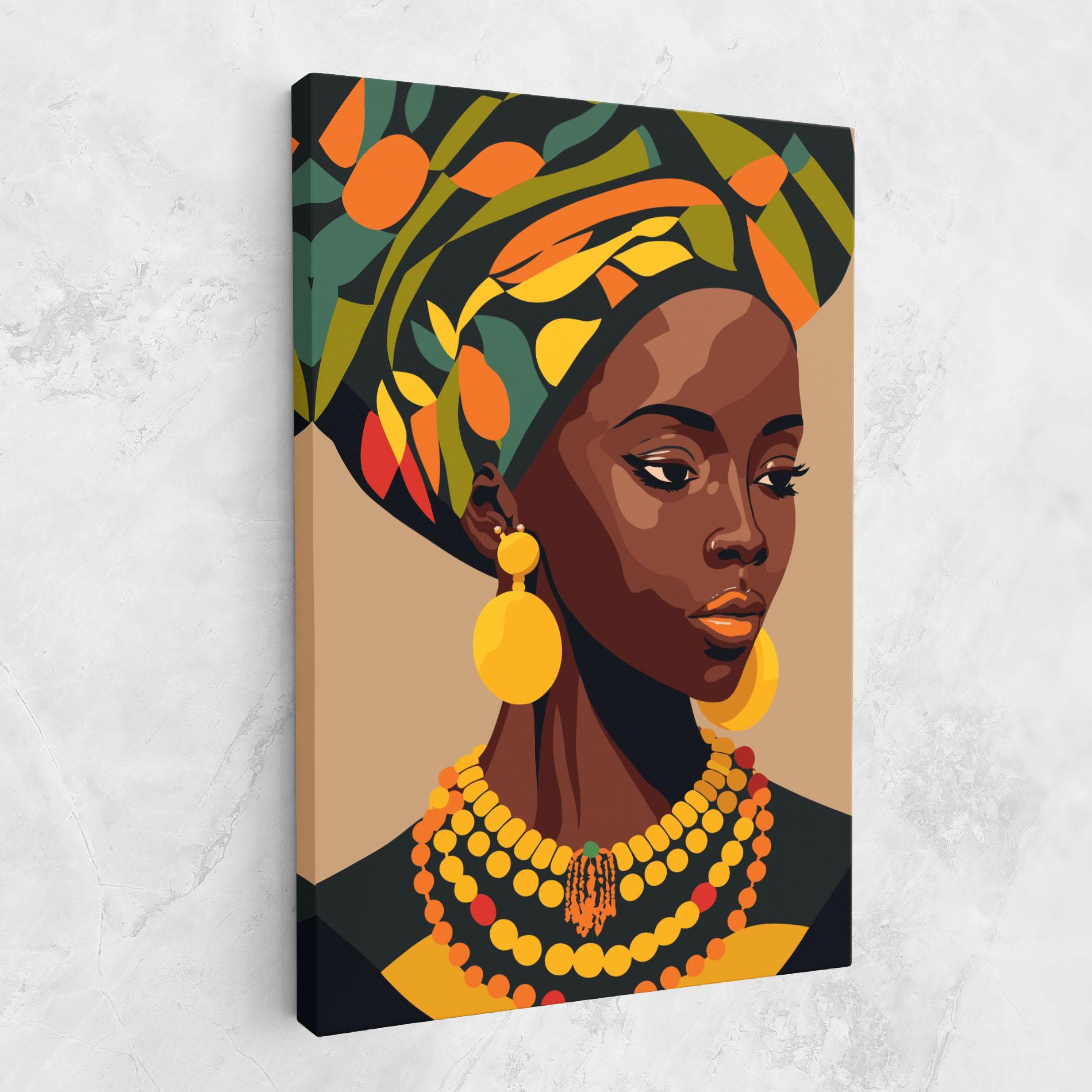 Vászonkép African Earrings mockup 1
