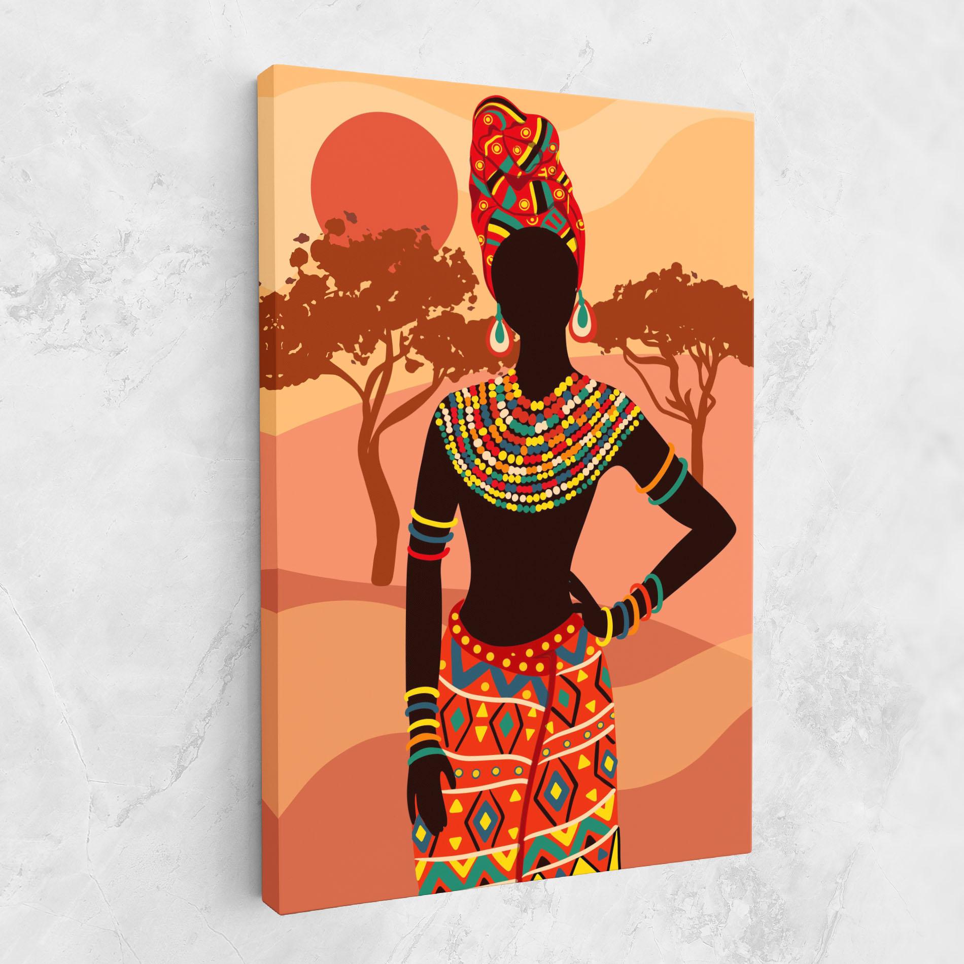 Vászonkép Ethnic African Color mockup 1