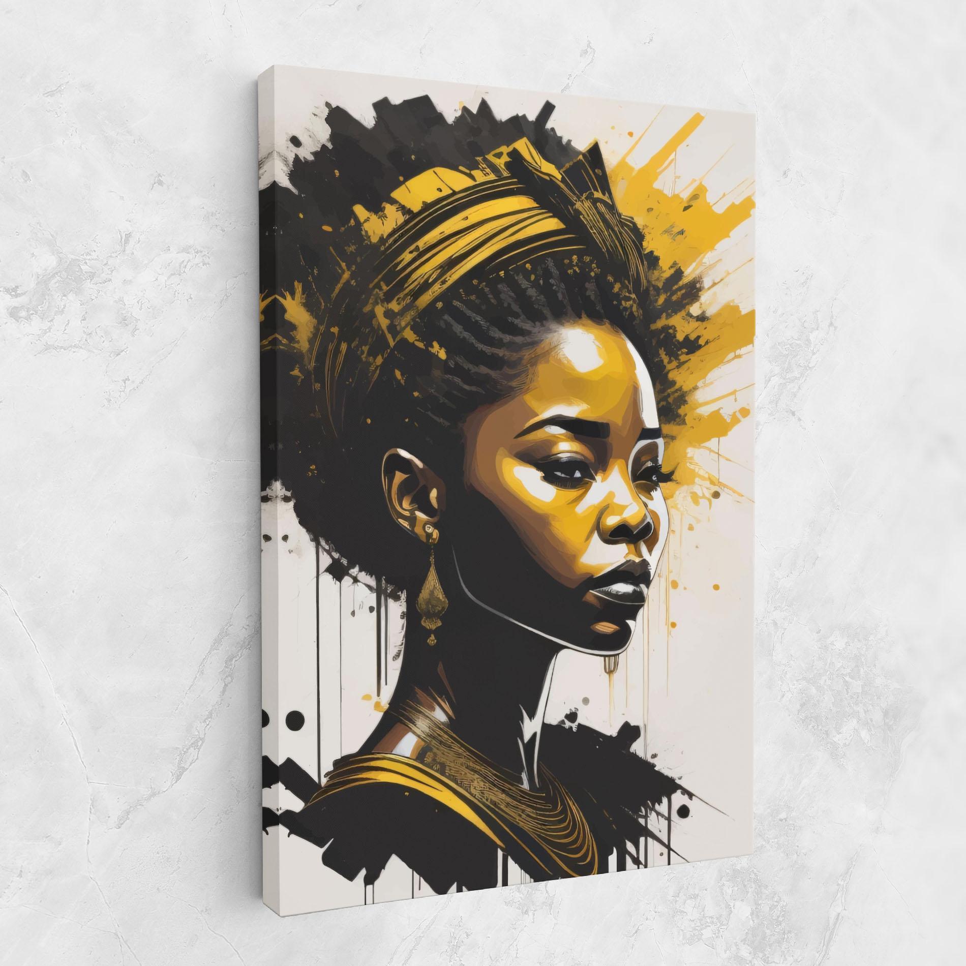 Vászonkép Gold African Woman mockup 1