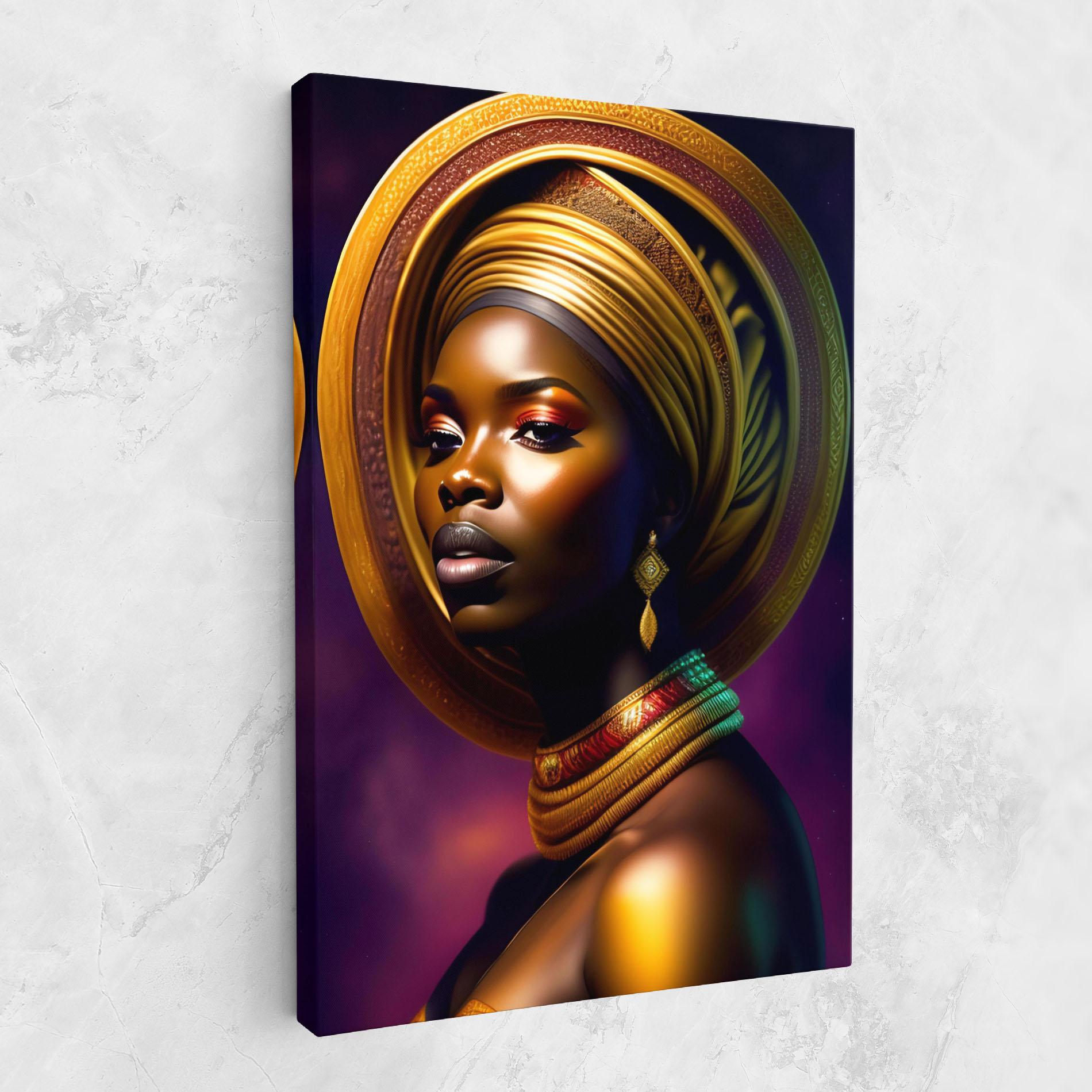 Vászonkép Golden Crown Woman mockup 1