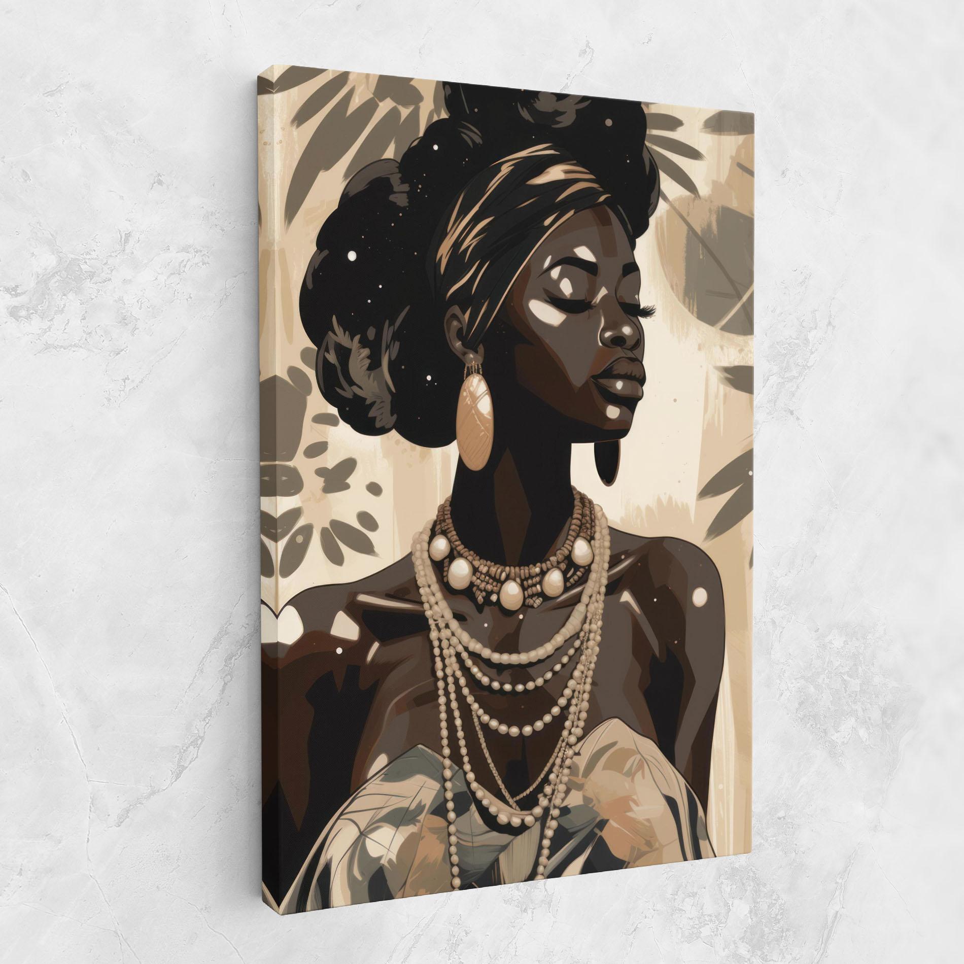 Vászonkép Wearing Necklace Graphic mockup 1