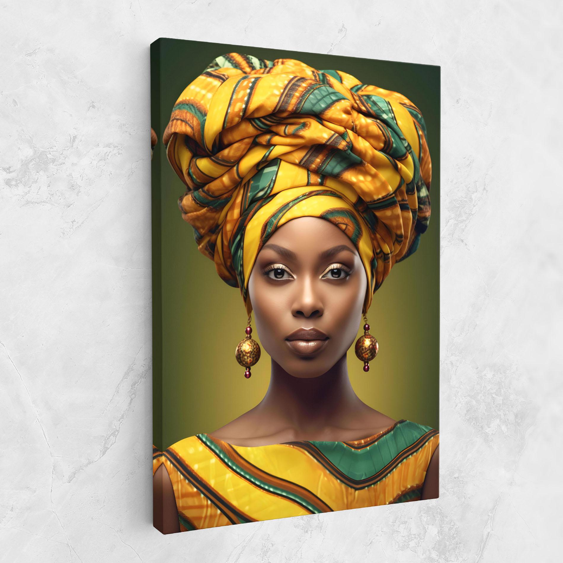 Vászonkép Yellow Scarf Woman mockup 1