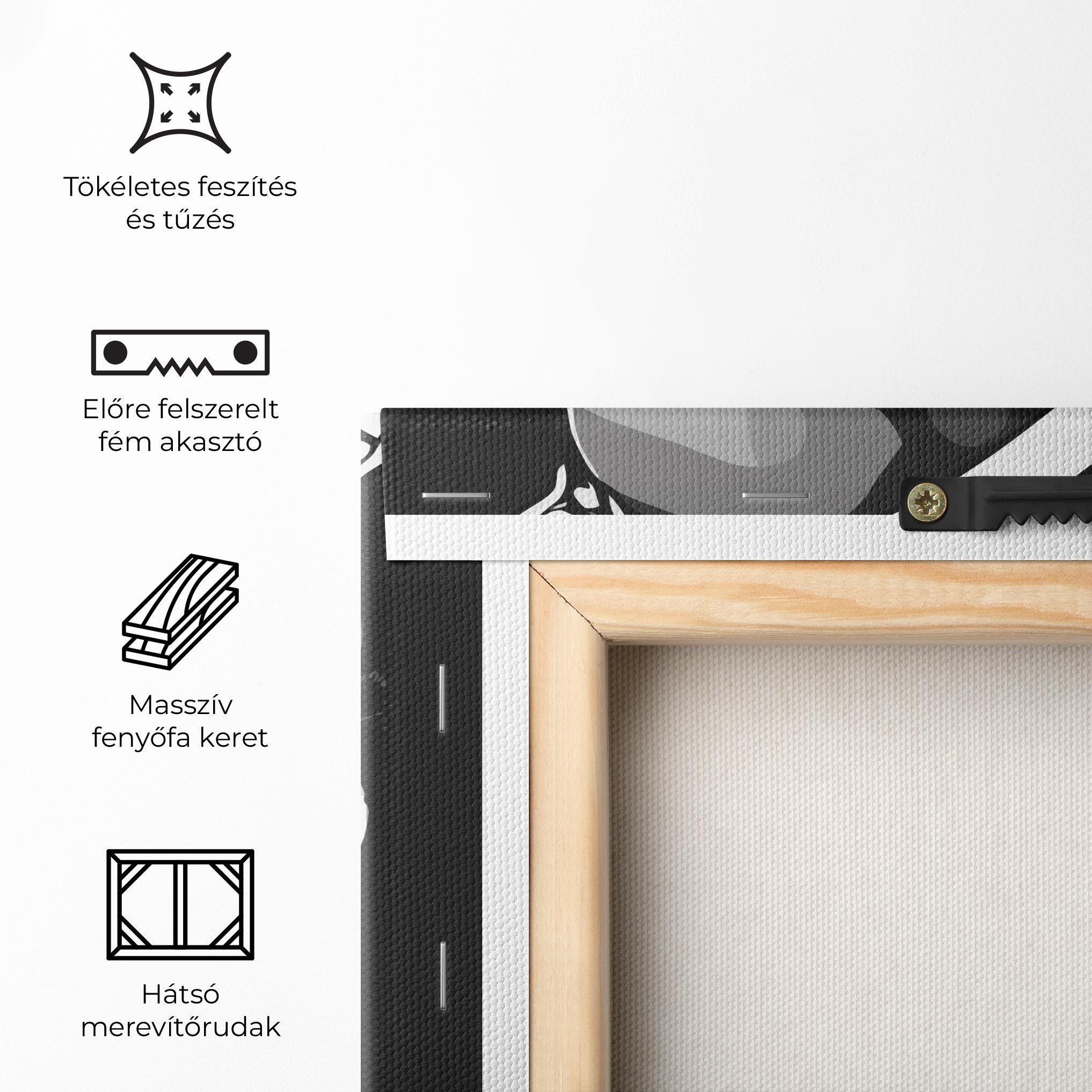 Vászonkép Black White African mockup 5