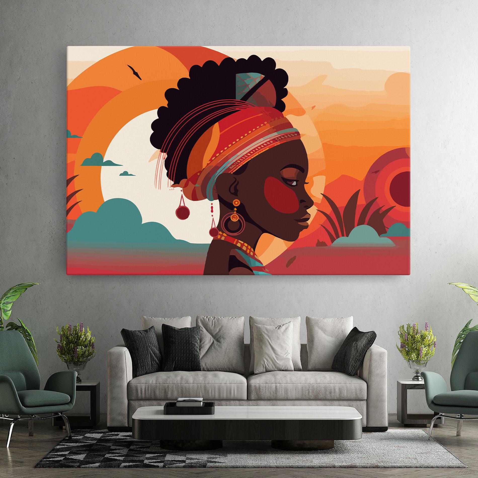Vászonkép African Lady Art mockup 7
