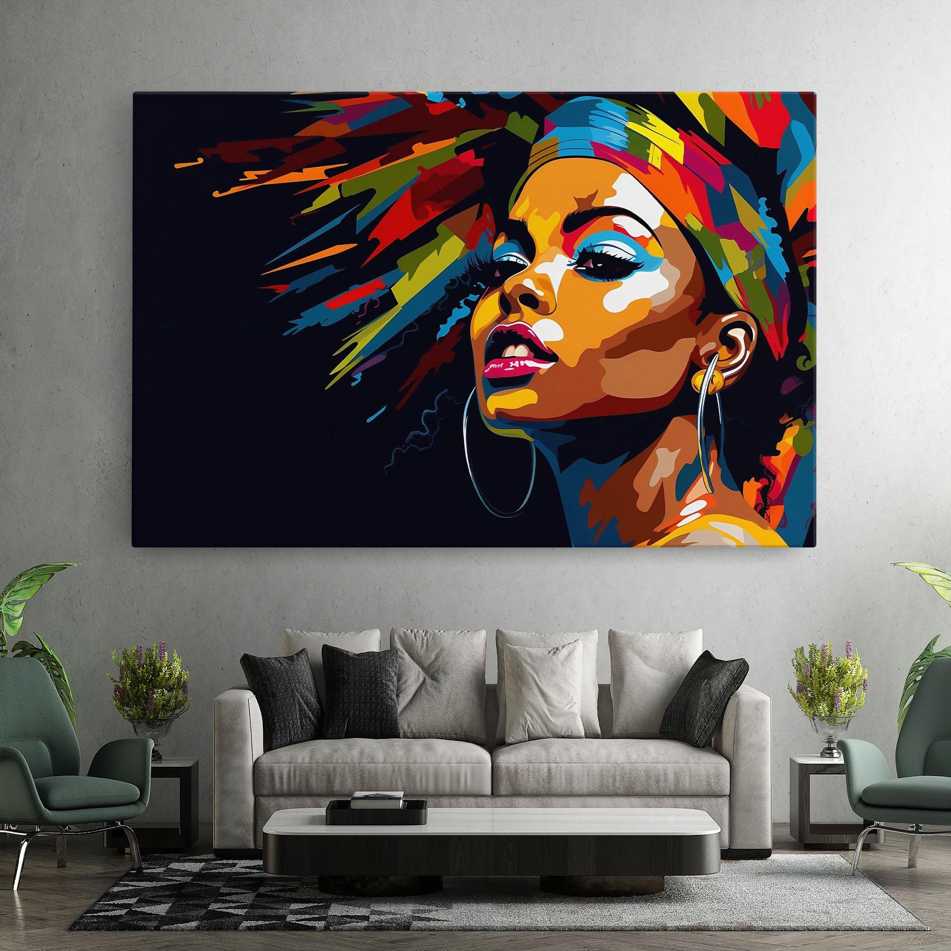 Vászonkép African Woman Portrait mockup 7