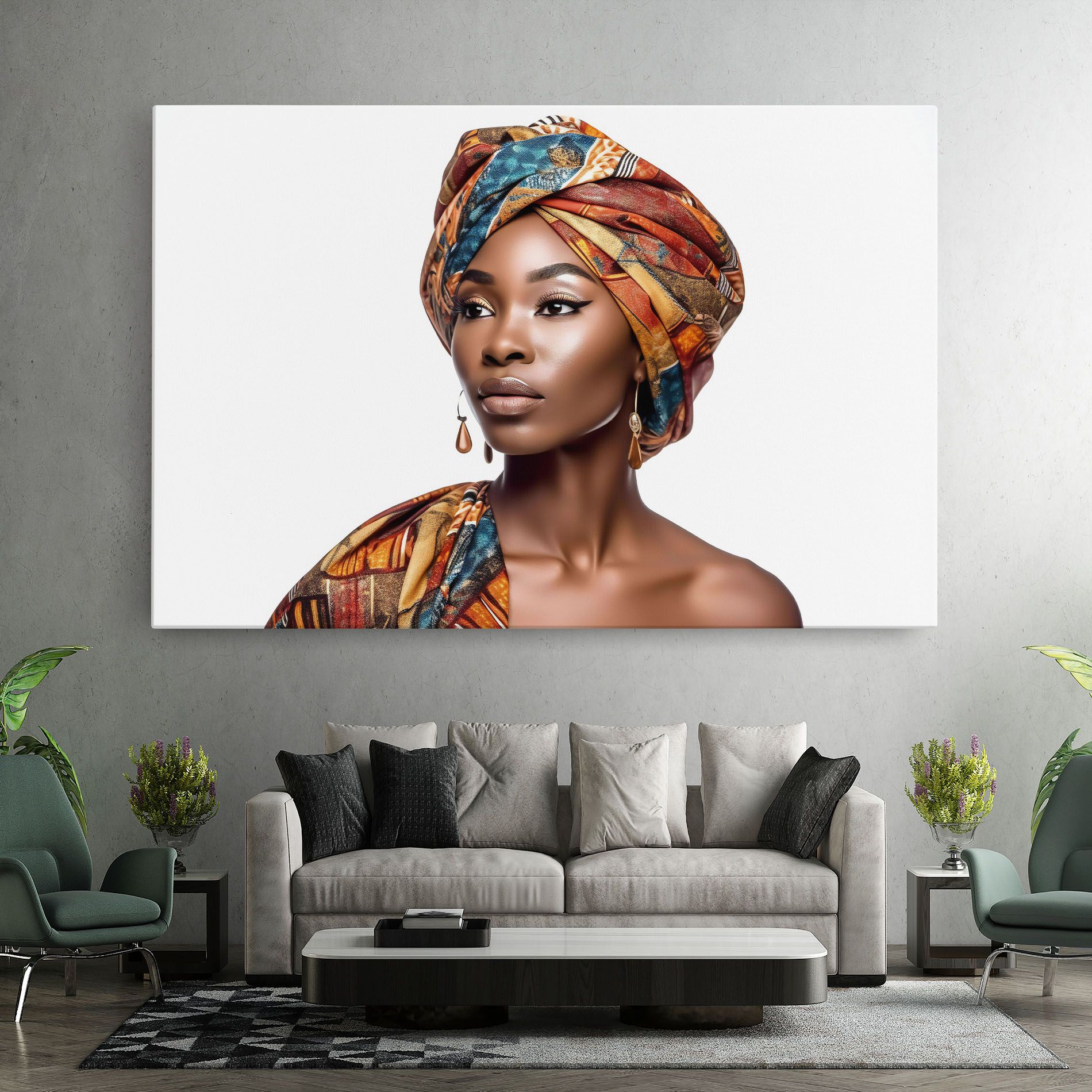 African Woman Turban mockup 7