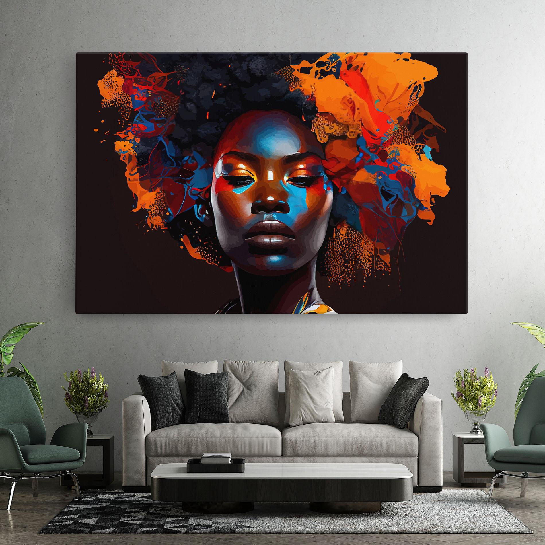 Vászonkép Africat Yellow Hair mockup 7