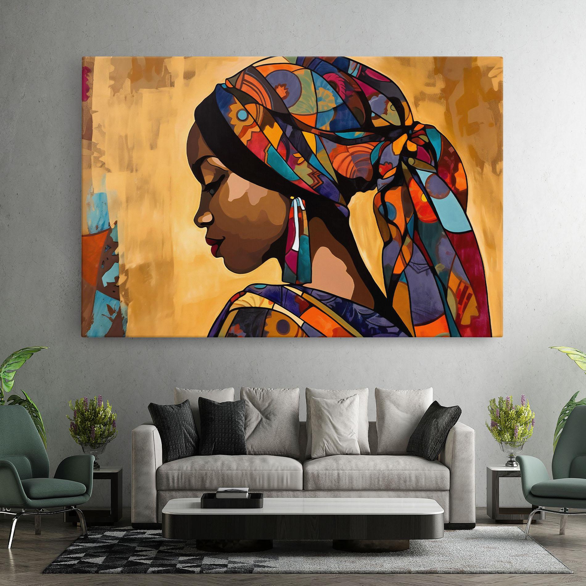 Vászonkép Headscarf Pretty Woman mockup 7